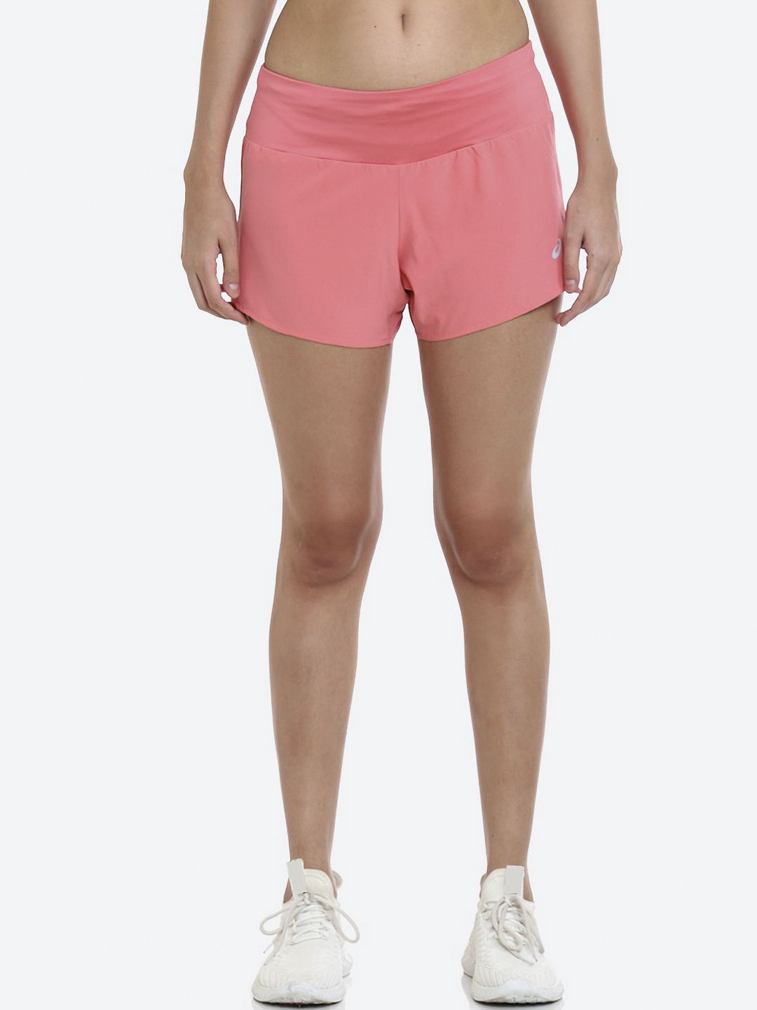 ASICS Road 3.5In   Women Peach-Coloured Mid-Rise Sports Shorts Price in India