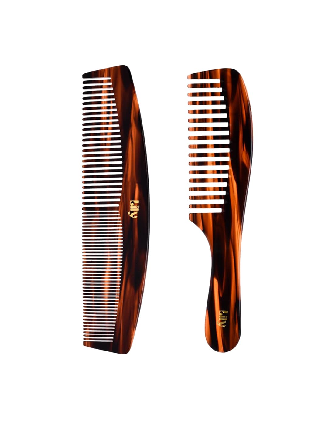 LILY Set Of 2 Brown CA Handmade Combs Price in India
