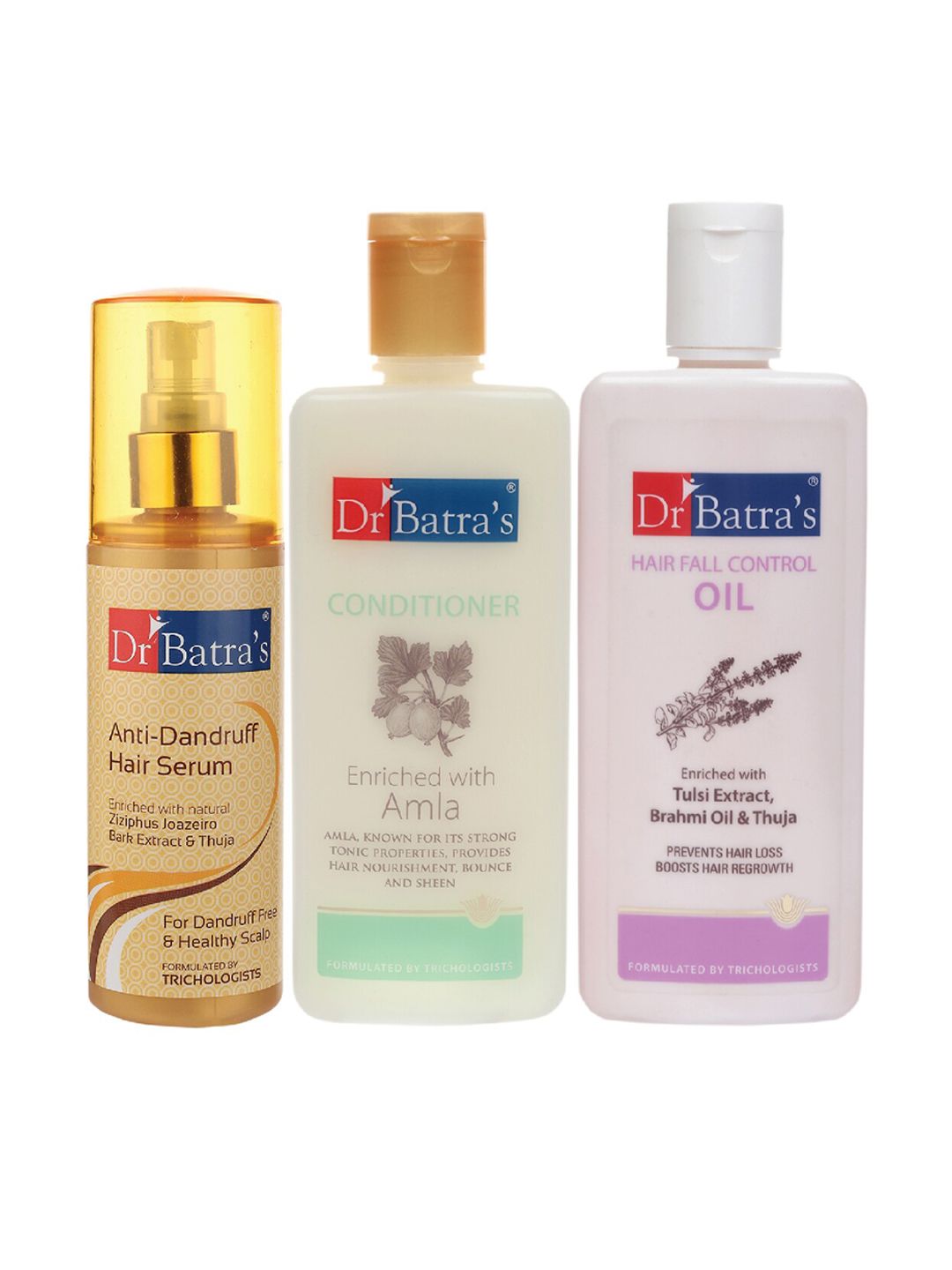 Dr Batra's Pack of 3 Anti Dandruff Hair Serum Conditioner & Hair Fall Control Oil Price in India