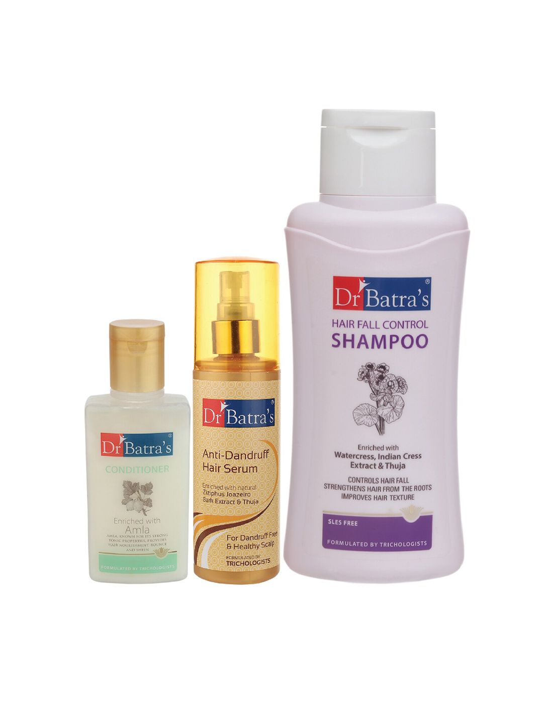 Dr Batra's Pack of 3 Anti Dandruff Hair Serum Conditioner & Hair Fall Control Shampoo Price in India