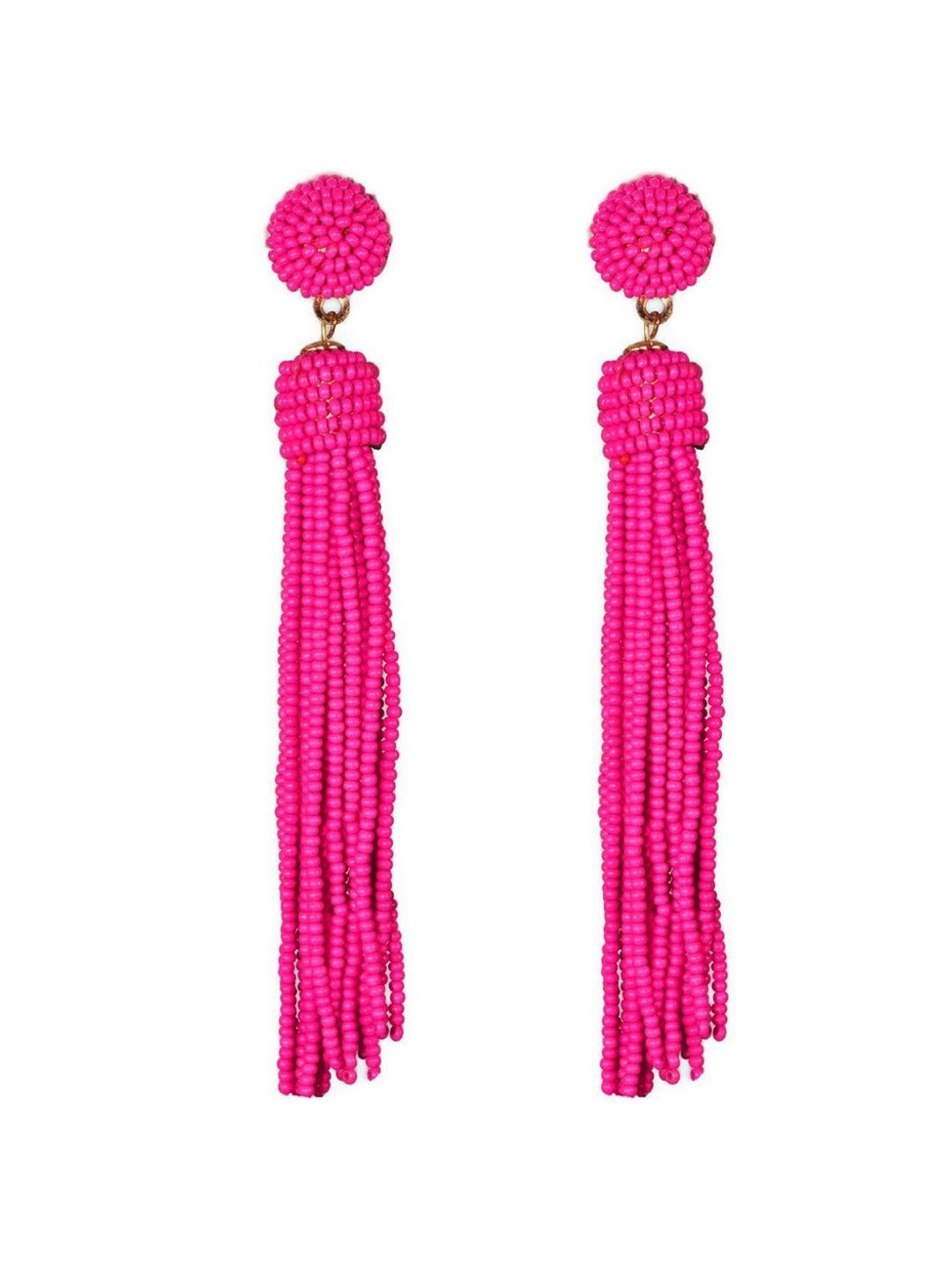 Crunchy Fashion Pink Contemporary Drop Earrings Price in India
