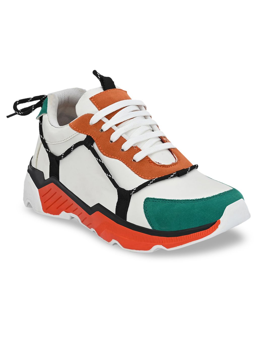 mr wonker Men Multicoloured Colourblocked Sneakers