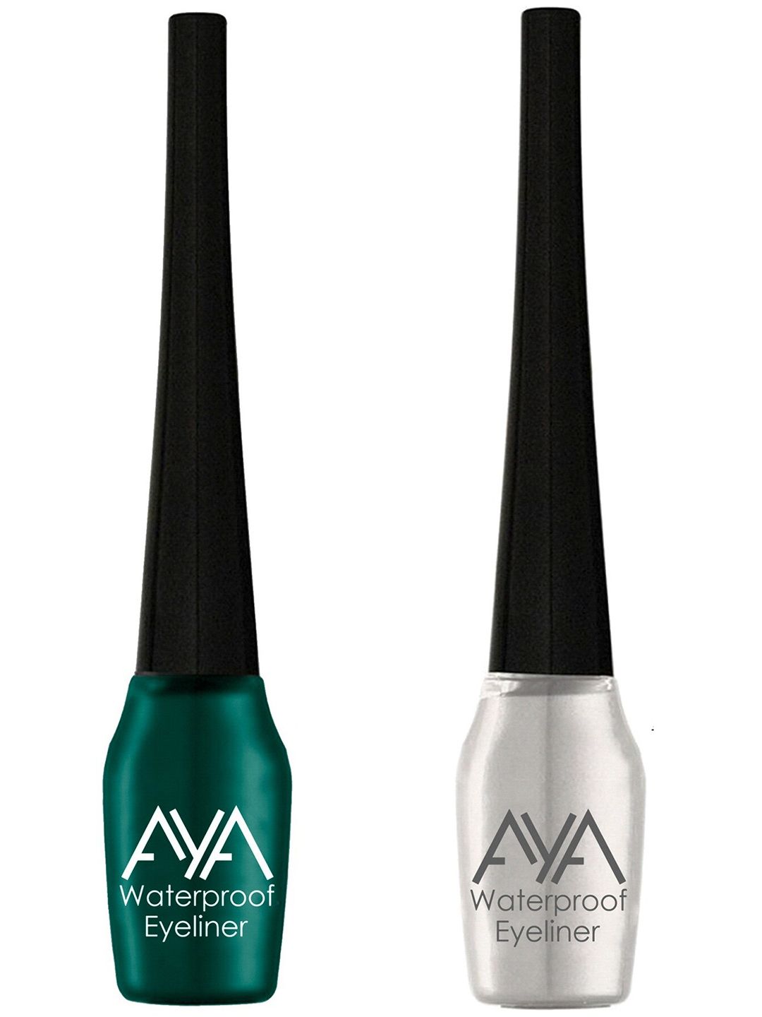 AYA Set of 2 Green & Silver Waterproof Liquid Eyeliner - 5ml Each Price in India