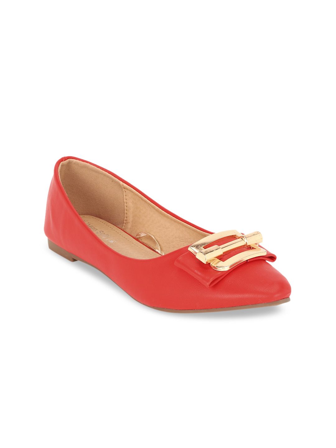 Allen Solly Woman Women Red PU Driving Shoes Price in India