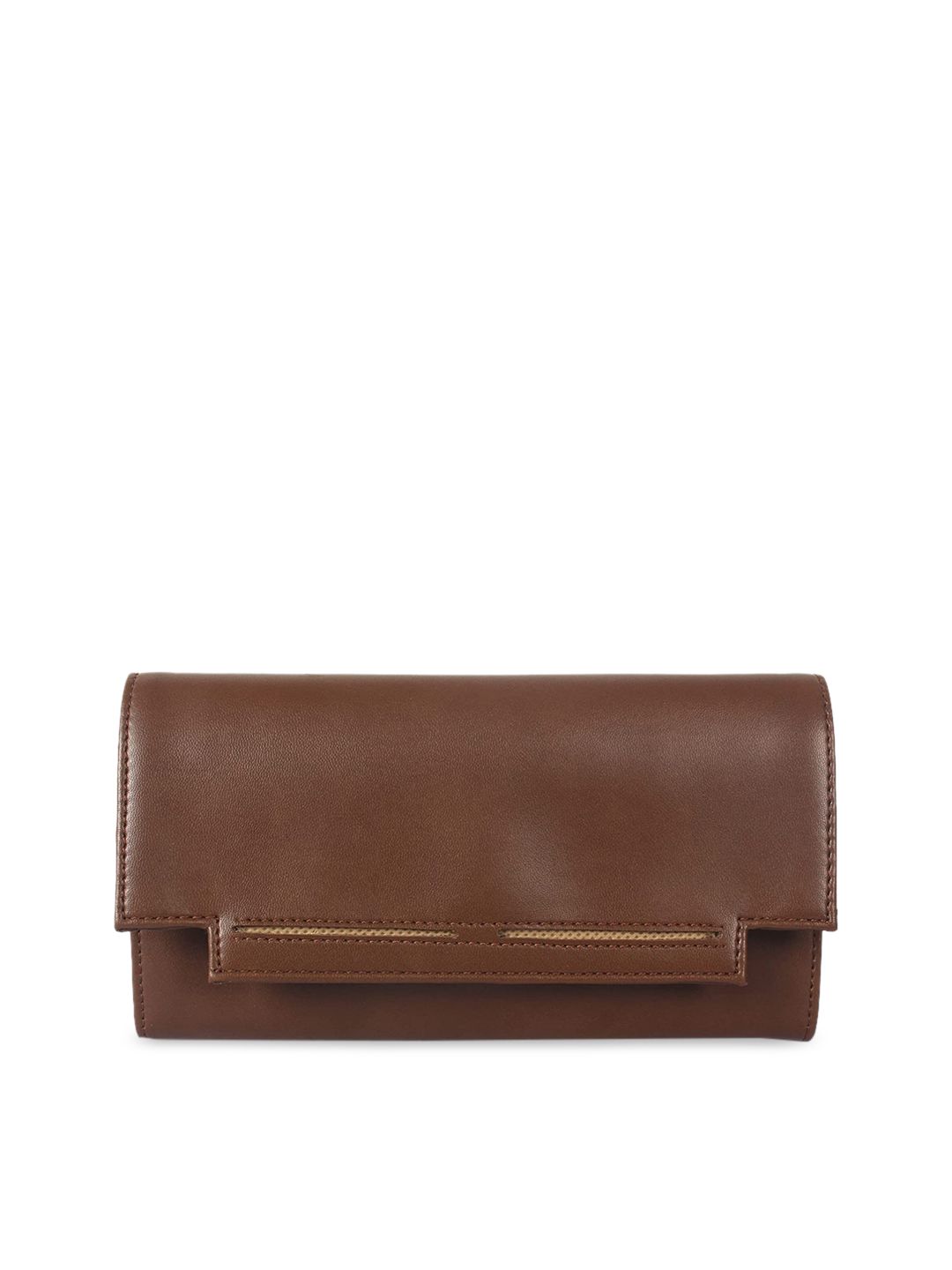 THE CLOWNFISH Women Brown Two Fold Wallet Price in India