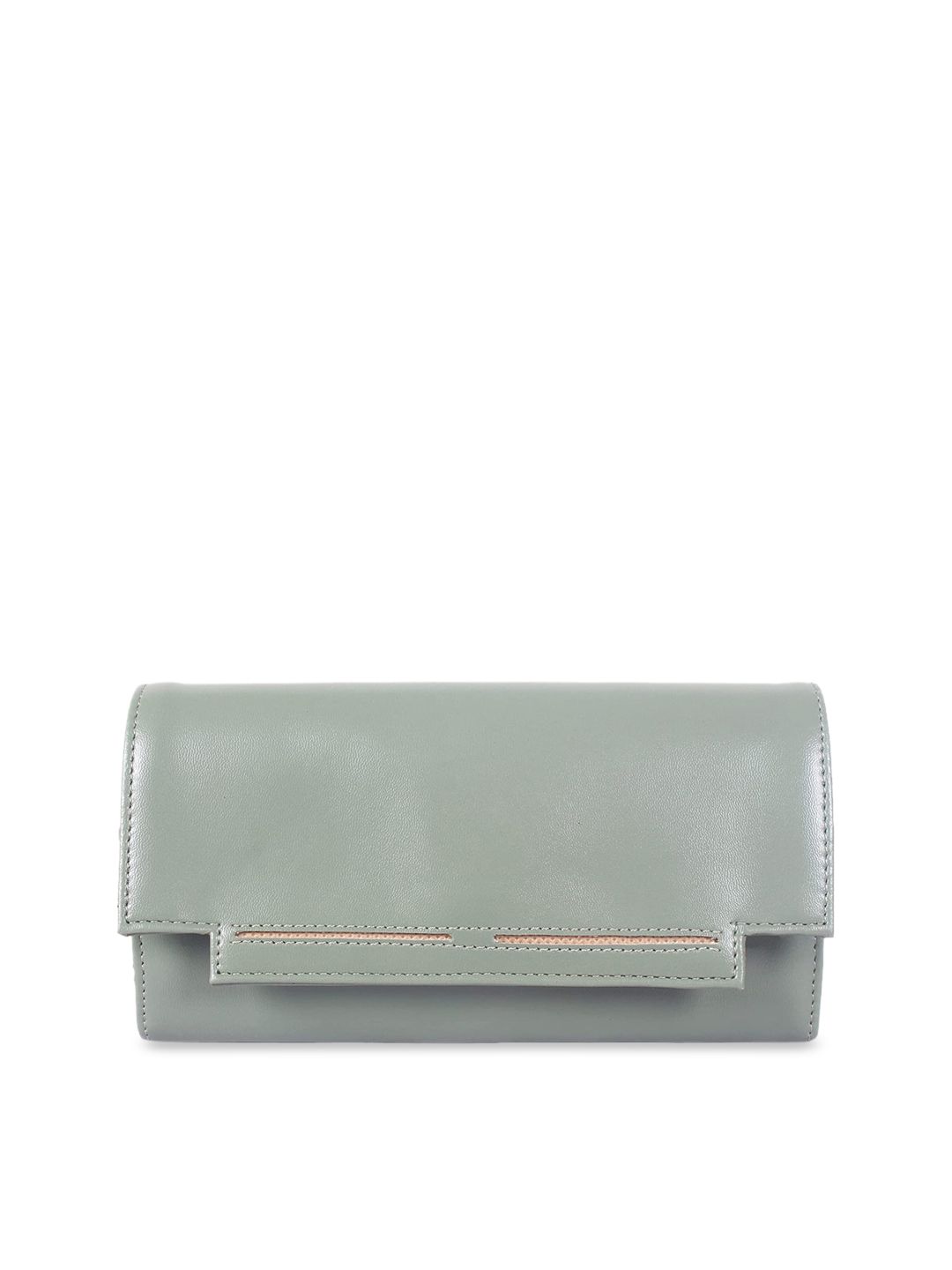 THE CLOWNFISH Women Green Synthetic Leather Two Fold Wallet Price in India