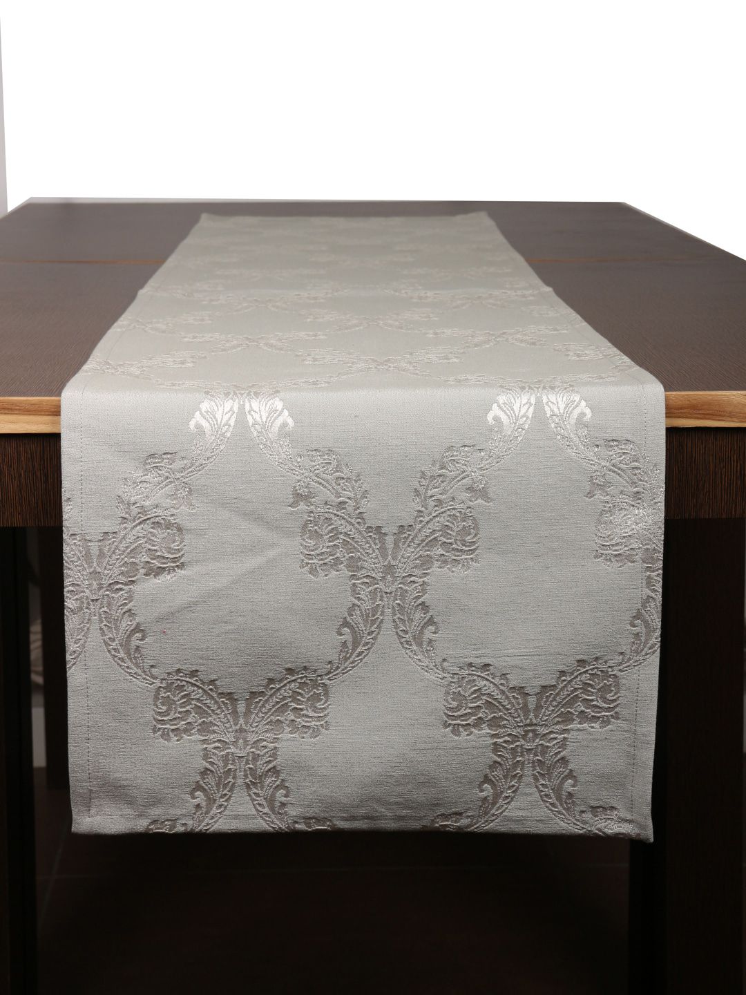 Home Grey Woven-Design Table Runner Price in India