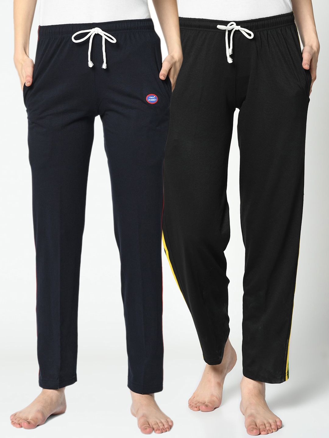 VIMAL JONNEY Women Pack Of 2 Solid Lounge Pants Price in India