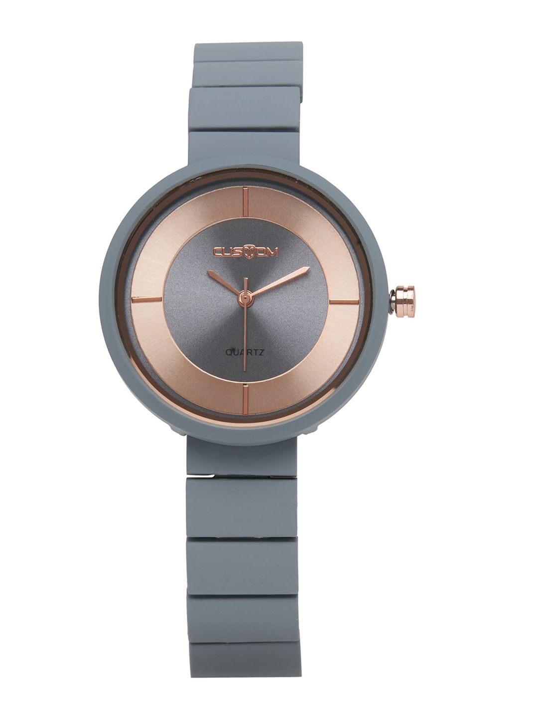 CUSTOM Women Grey Dial & Grey Straps Analogue Watch- B 2552-B-09 Price in India