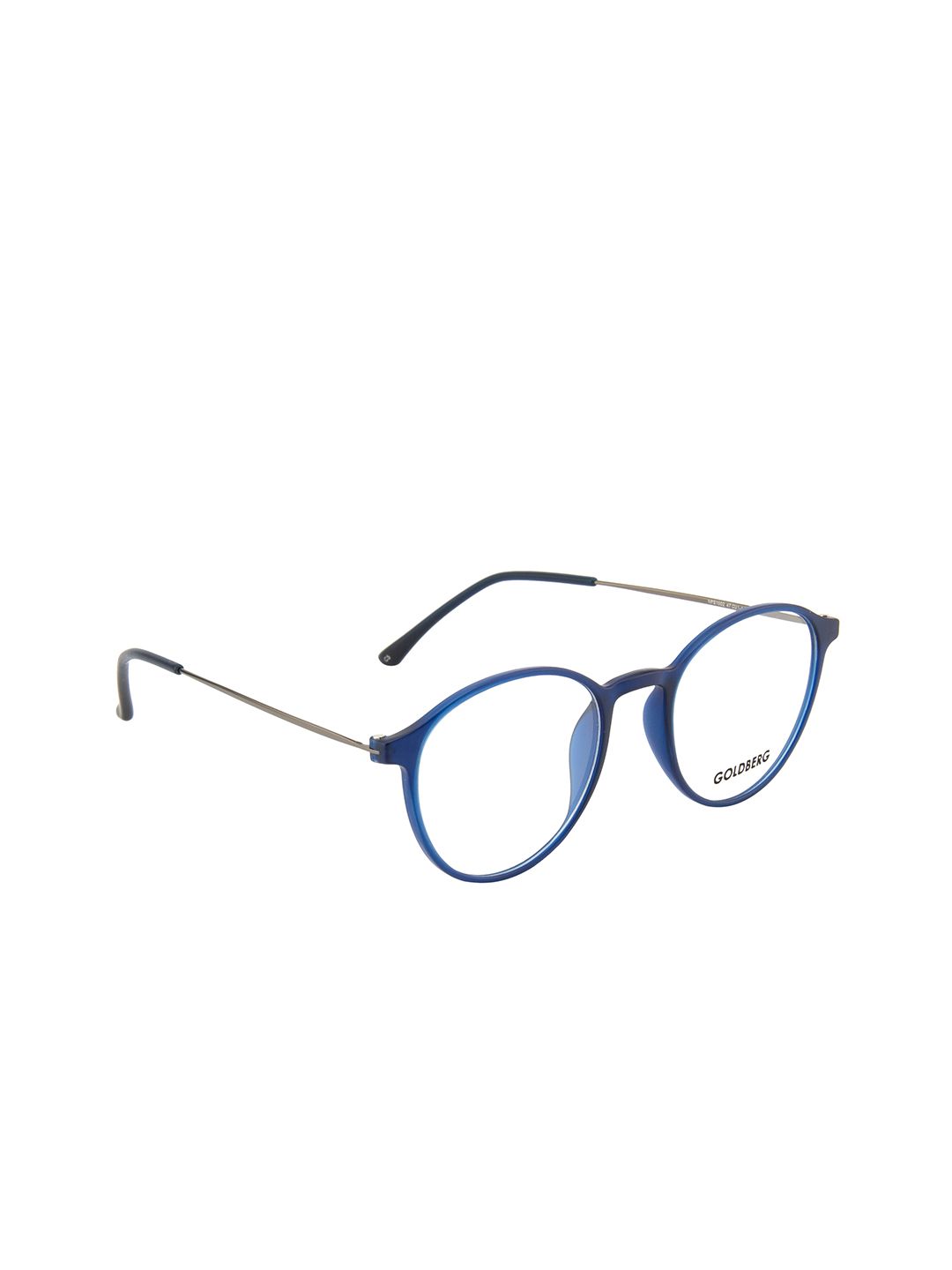 Gold Berg Unisex Blue & Black Full Rim Round Frames Price in India