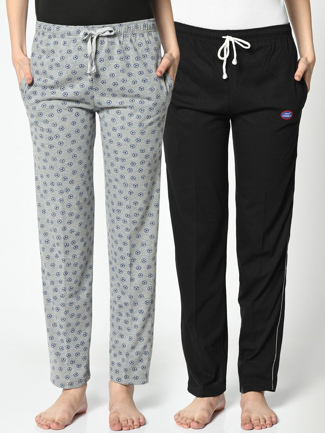 VIMAL JONNEY Women Pack Of 2 Printed Lounge Pants Price in India