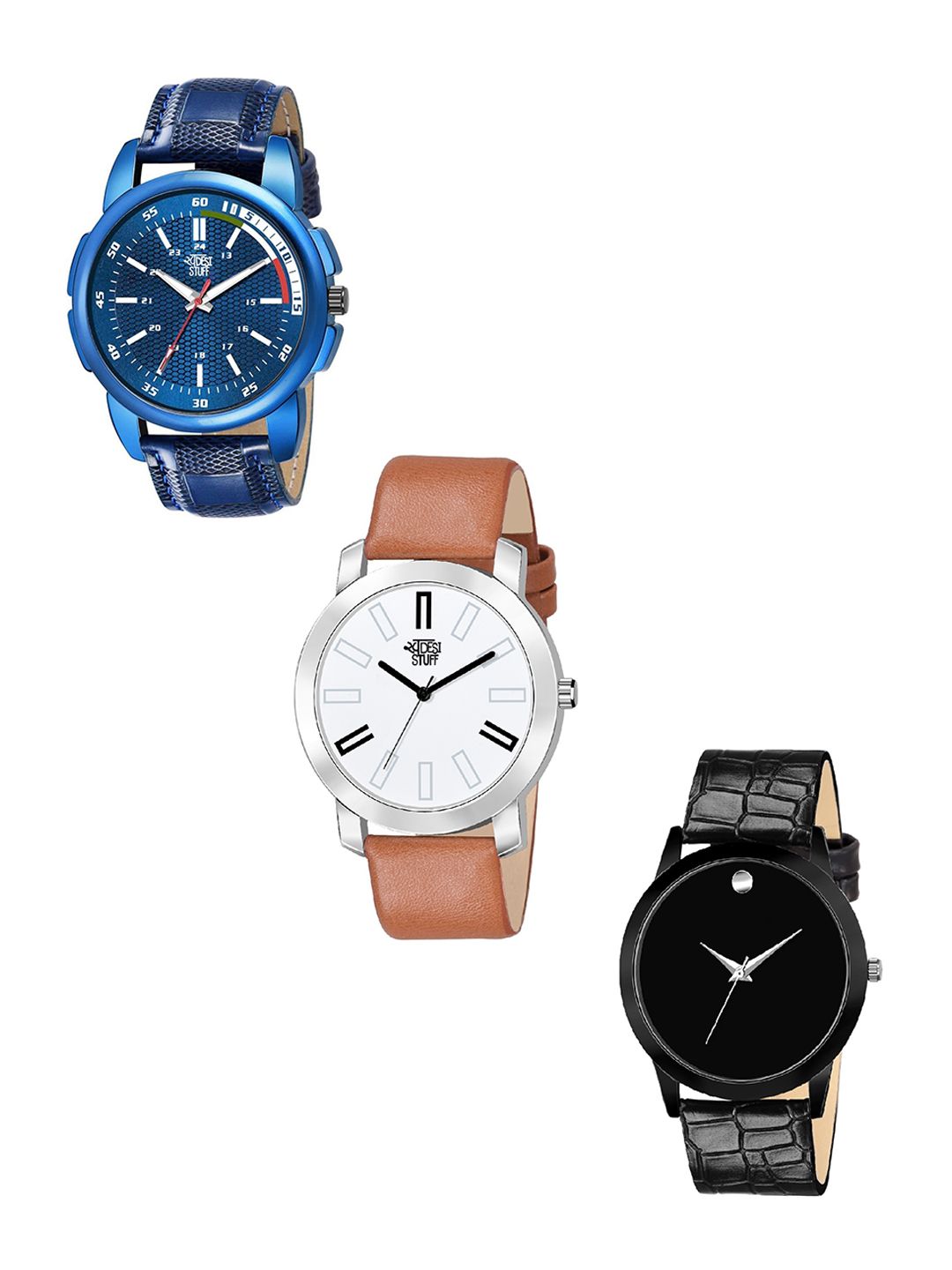 SWADESI STUFF Unisex Multicoloured Dial & Multicoloured Leather Straps Analogue Watch Price in India