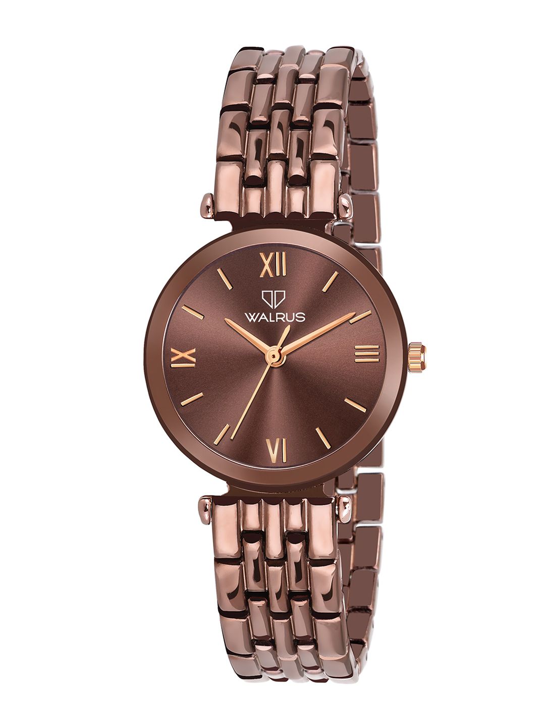 Walrus Women Brown Brass & Stainless Steel Analogue Watch WWTW-ELITE-XVII-090909 Price in India