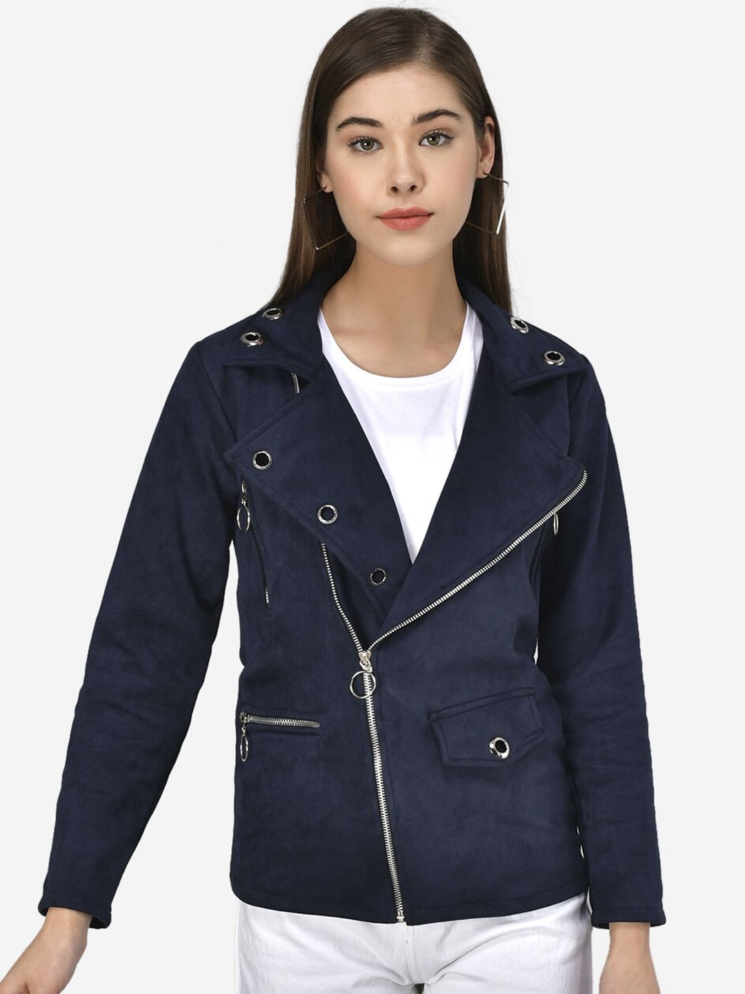 Darzi Women Blue Tailored Jacket Price in India