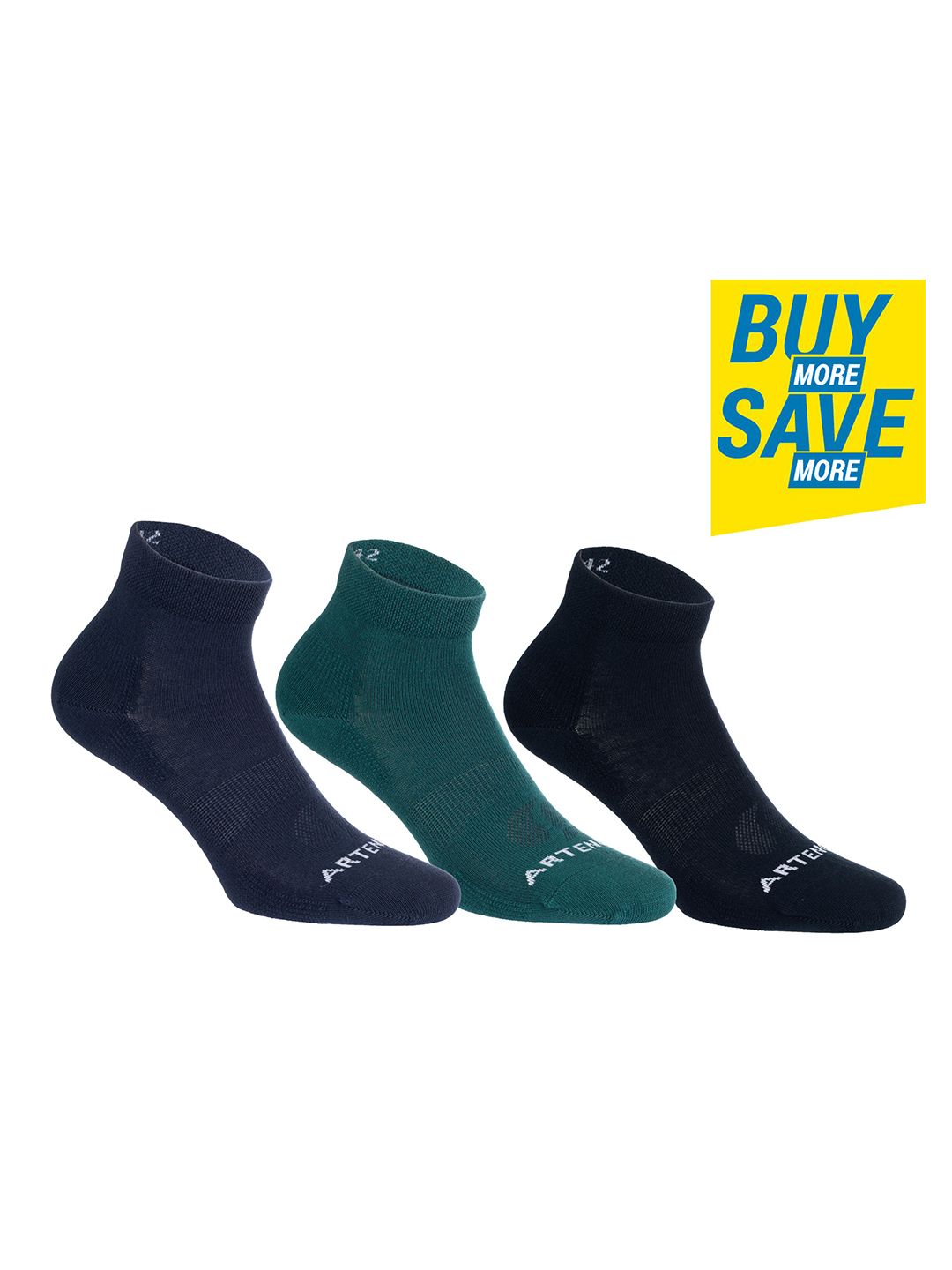 Artengo By Decathlon Unisex Set Of 3 Patterned Socks Price in India