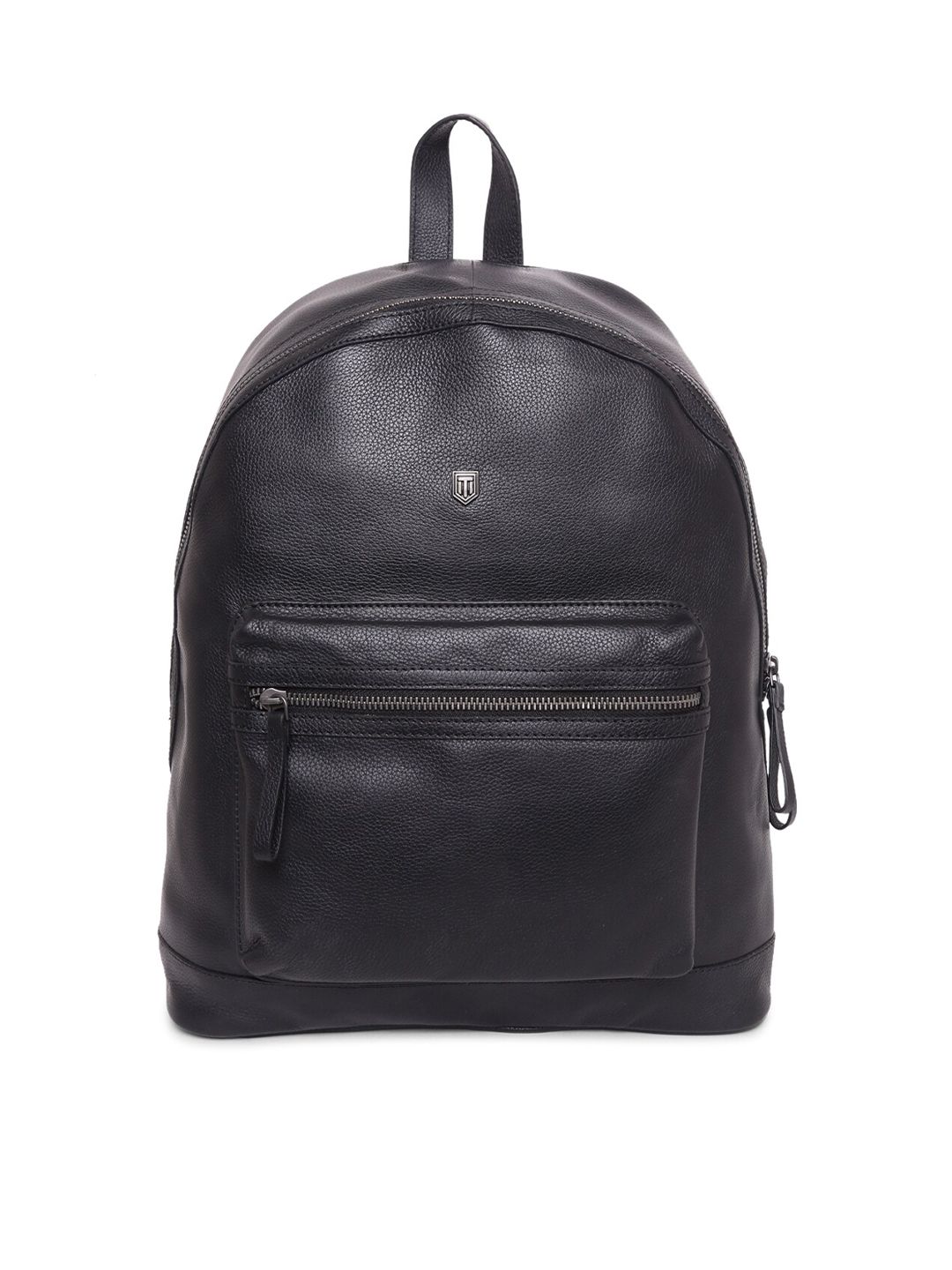 TOM LANG LONDON Unisex Black Solid Leather Backpack Price in India