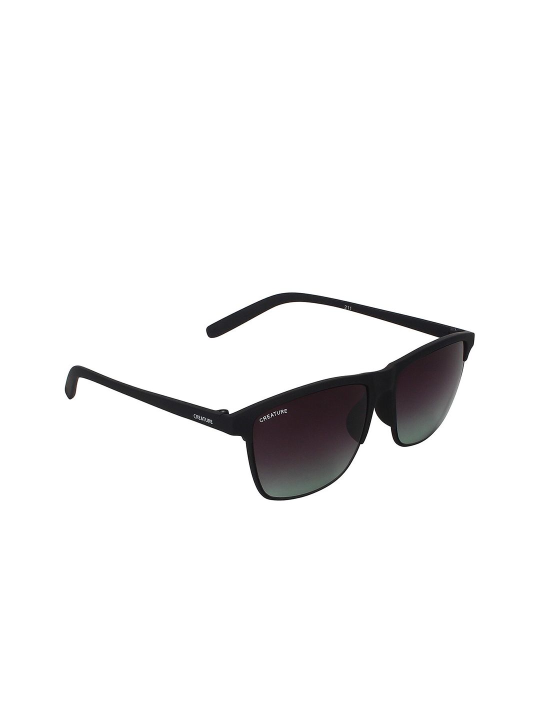 Creature Unisex Black Lens & Black Wayfarer Sunglass with UV Protected Lens - DOIT-06 Price in India