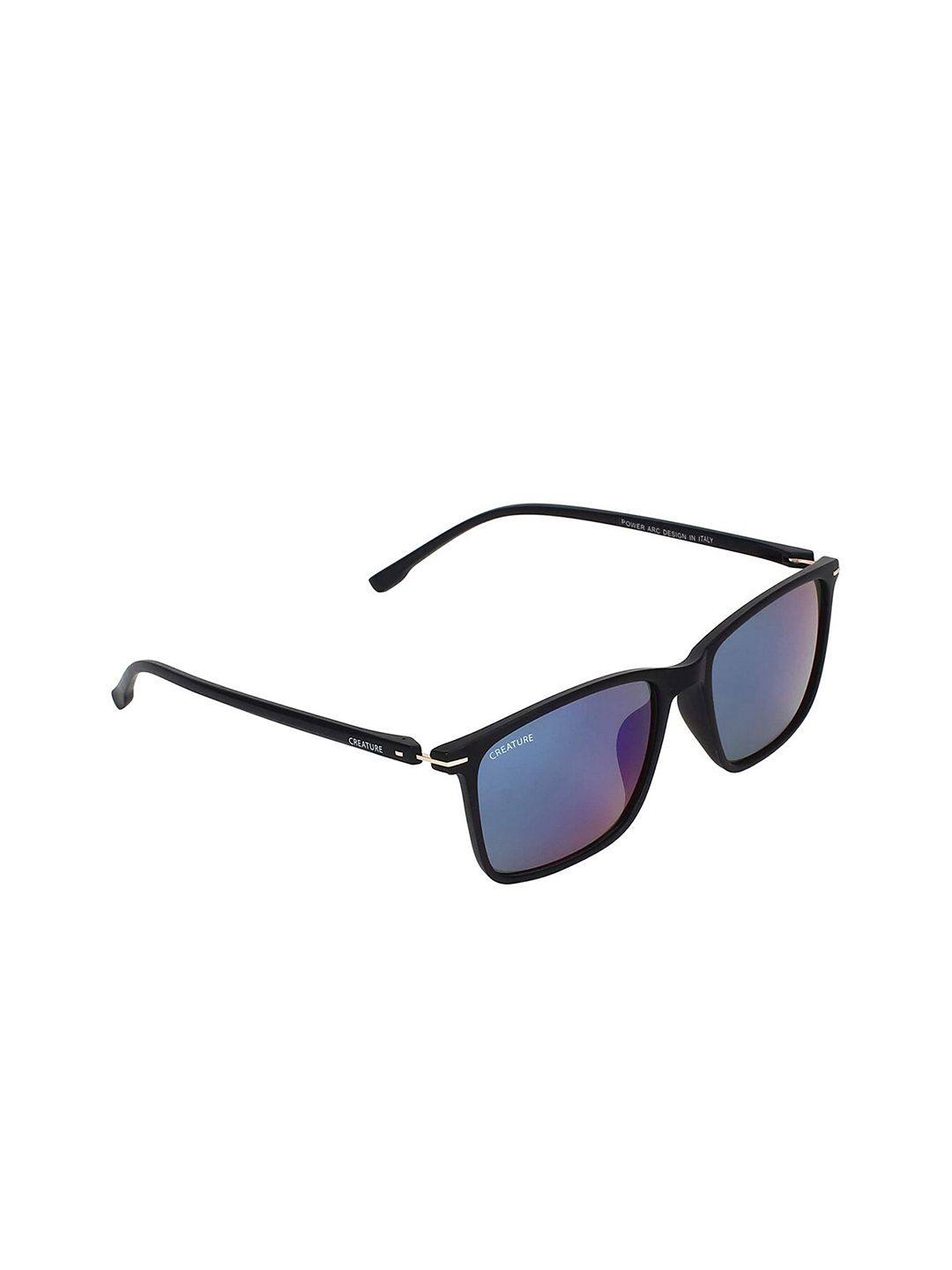 Creature Unisex Blue Lens & Black UV Protected Wayfarer Sunglasses PWRS-002 Price in India