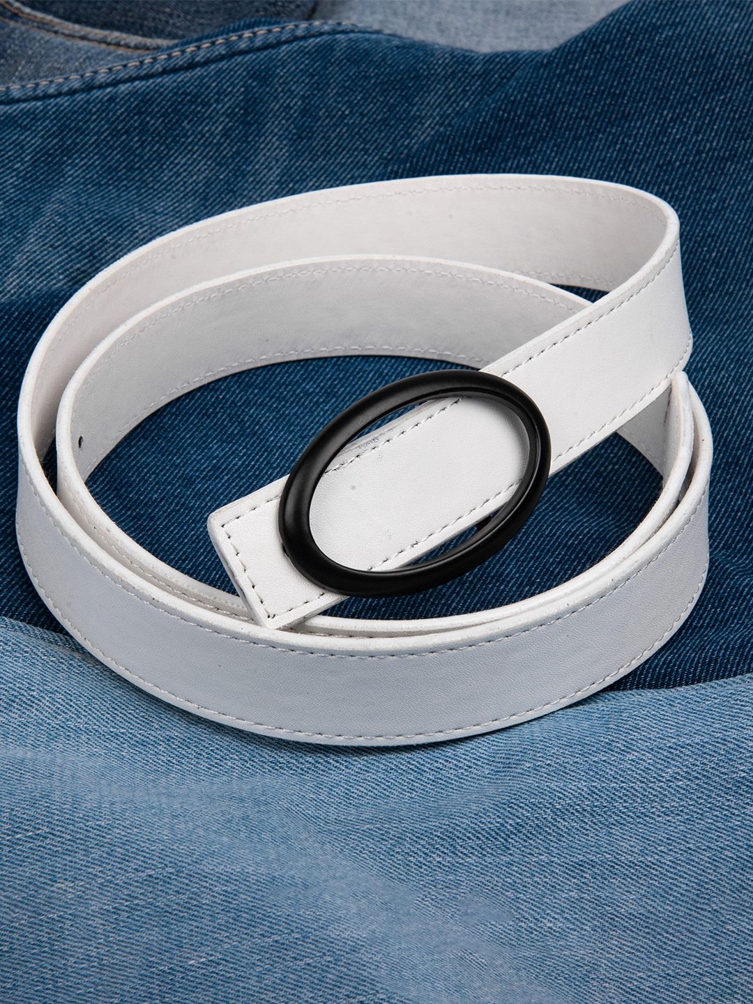 Kastner Women White Textured Belt Price in India