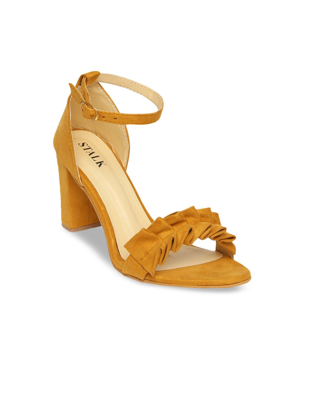 STALK Woman Yellow Block Sandals Price in India