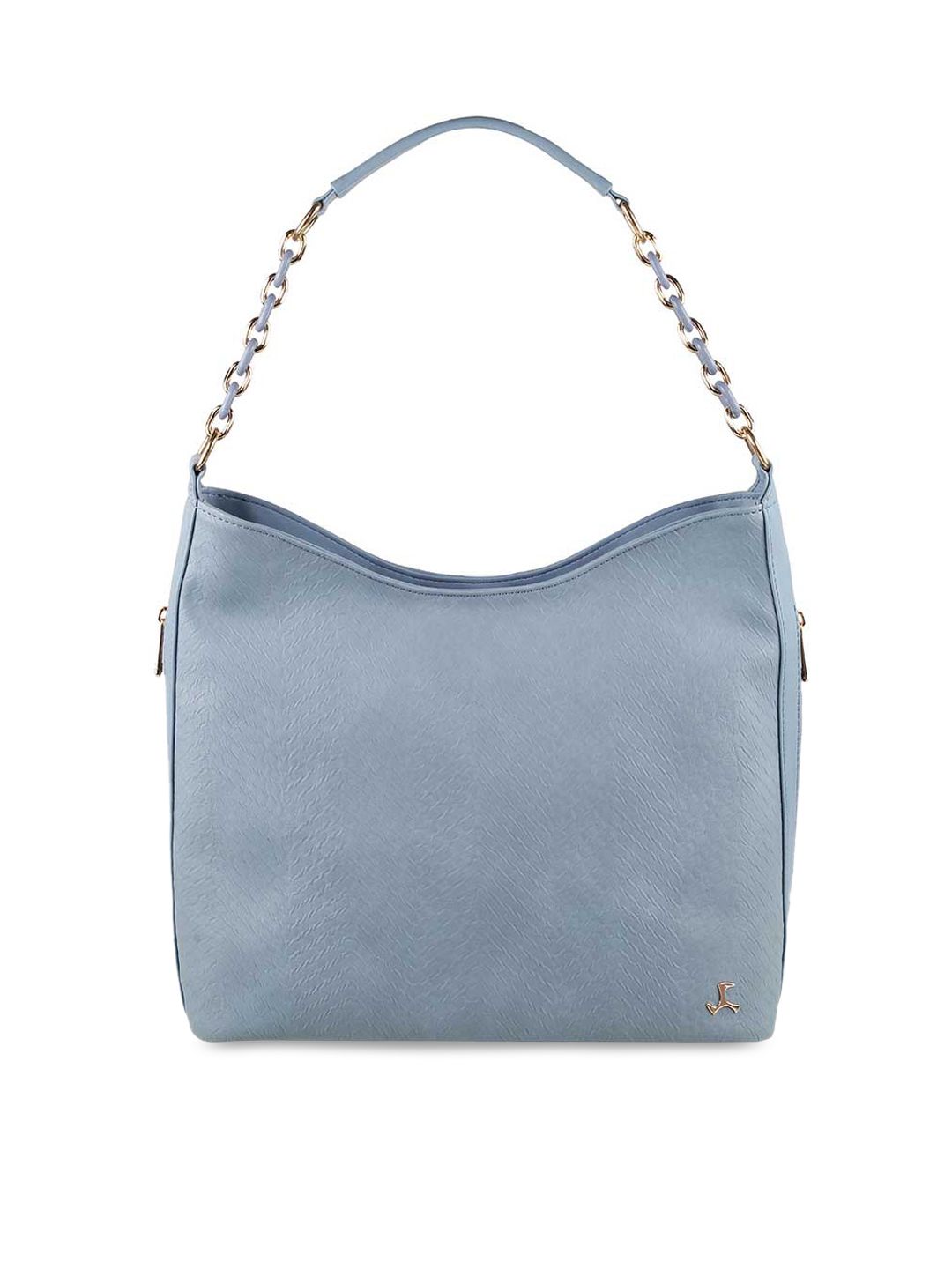 Mochi Blue Structured Hobo Bag Price in India