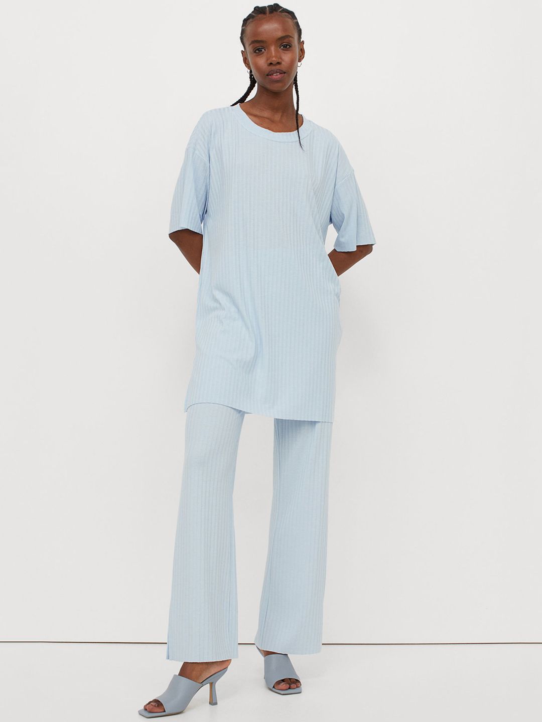 H&M Women Ribbed Jersey Trousers