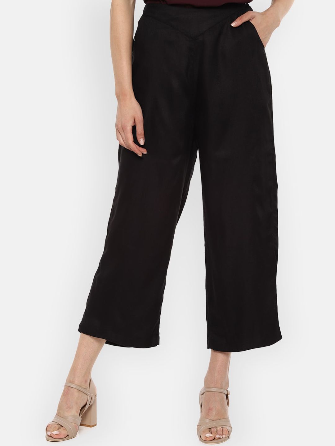 Van Heusen Woman Women Black Culottes Trousers