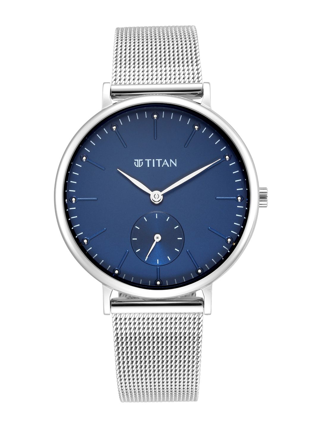 Titan Women Blue Brass Dial & Steel Toned Bracelet Style Straps Analogue Watch Price in India