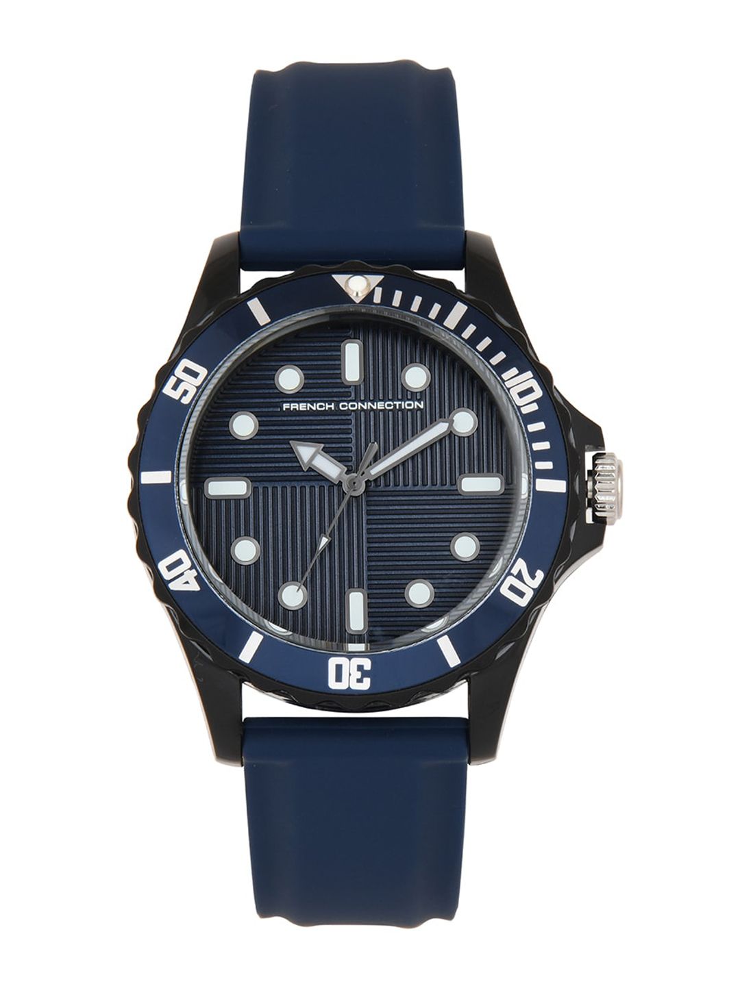 French Connection Unisex Navy Blue Analogue Watch Price in India