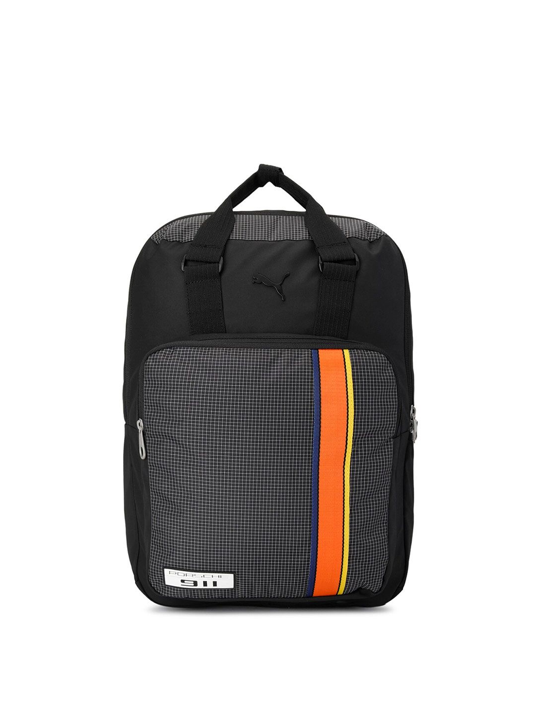Puma Unisex Black & Grey Colourblocked Backpack Price in India