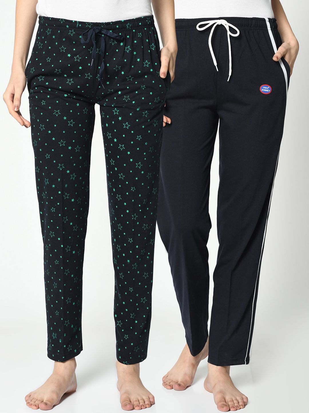 VIMAL JONNEY Women Pack Of 2 Printed Lounge Pants Price in India