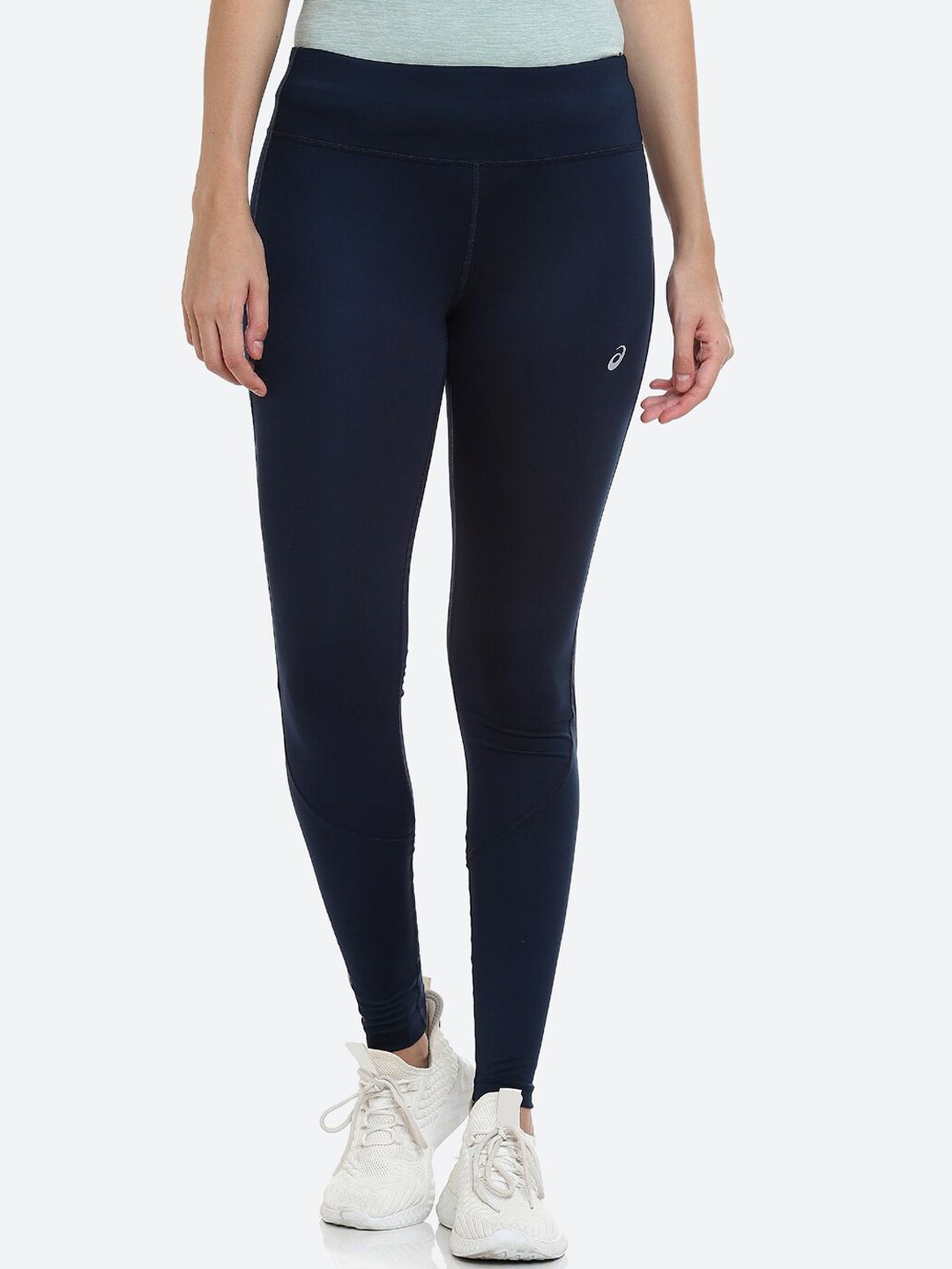 ASICS Women Blue Solid Tights ICON Price in India