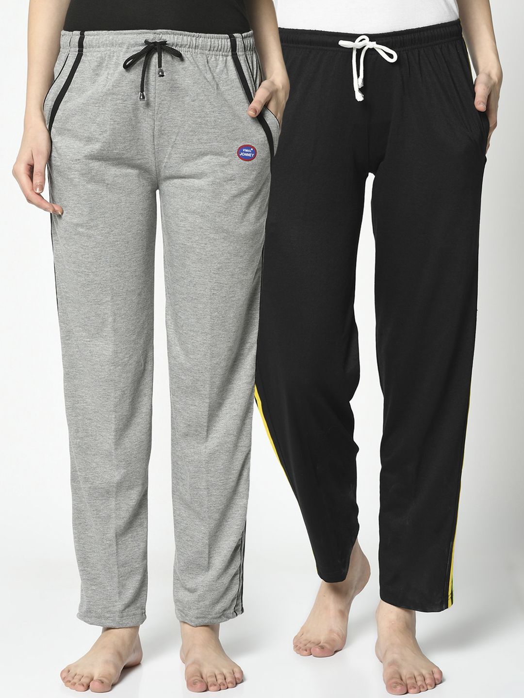 VIMAL JONNEY Women Pack Of 2 Solid Lounge Pants Price in India