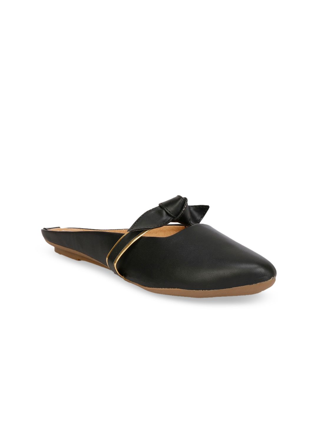 Denill Women Black Mules with Bows Flats Price in India