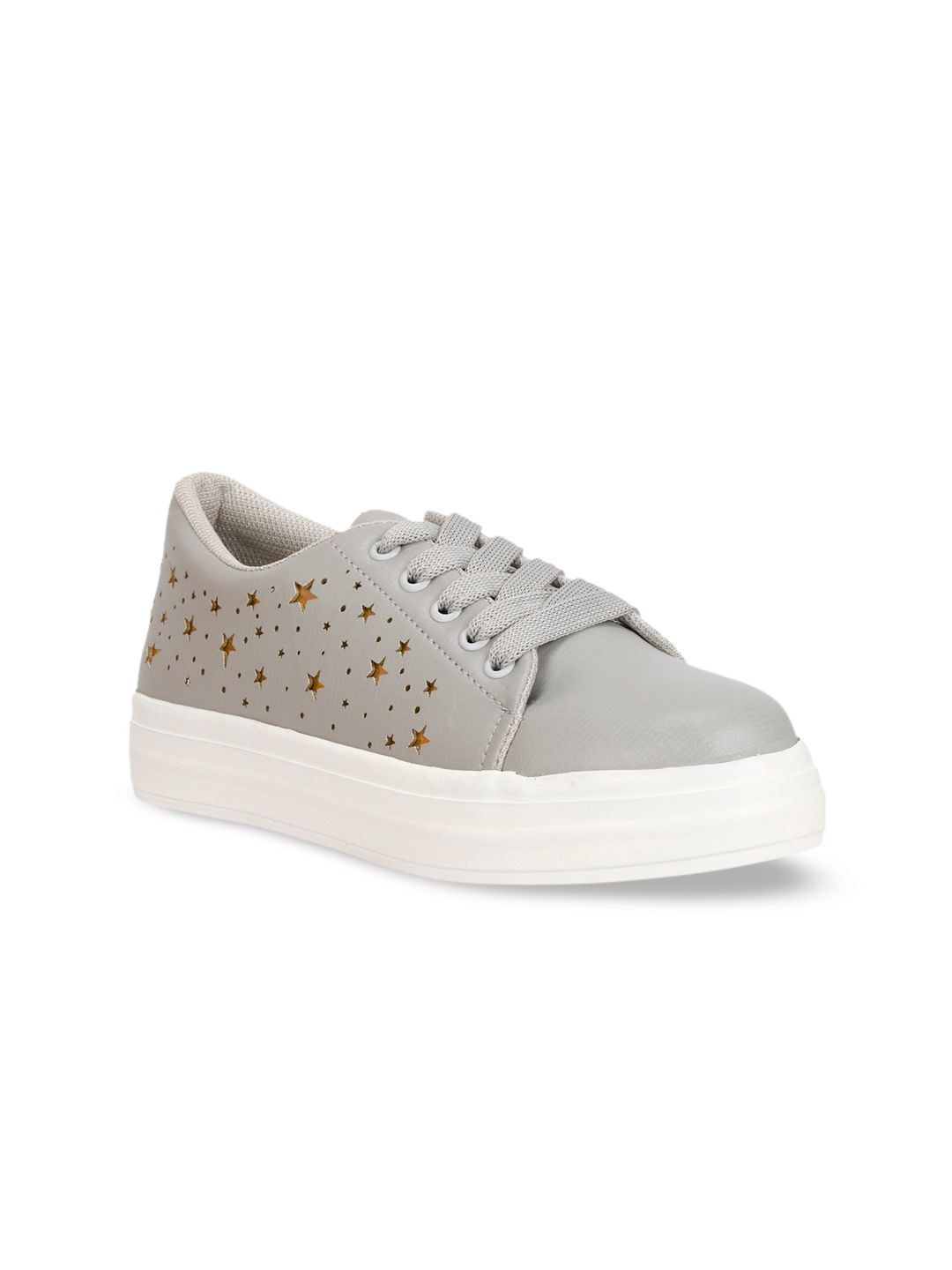 Denill Women Grey Textured Sneakers