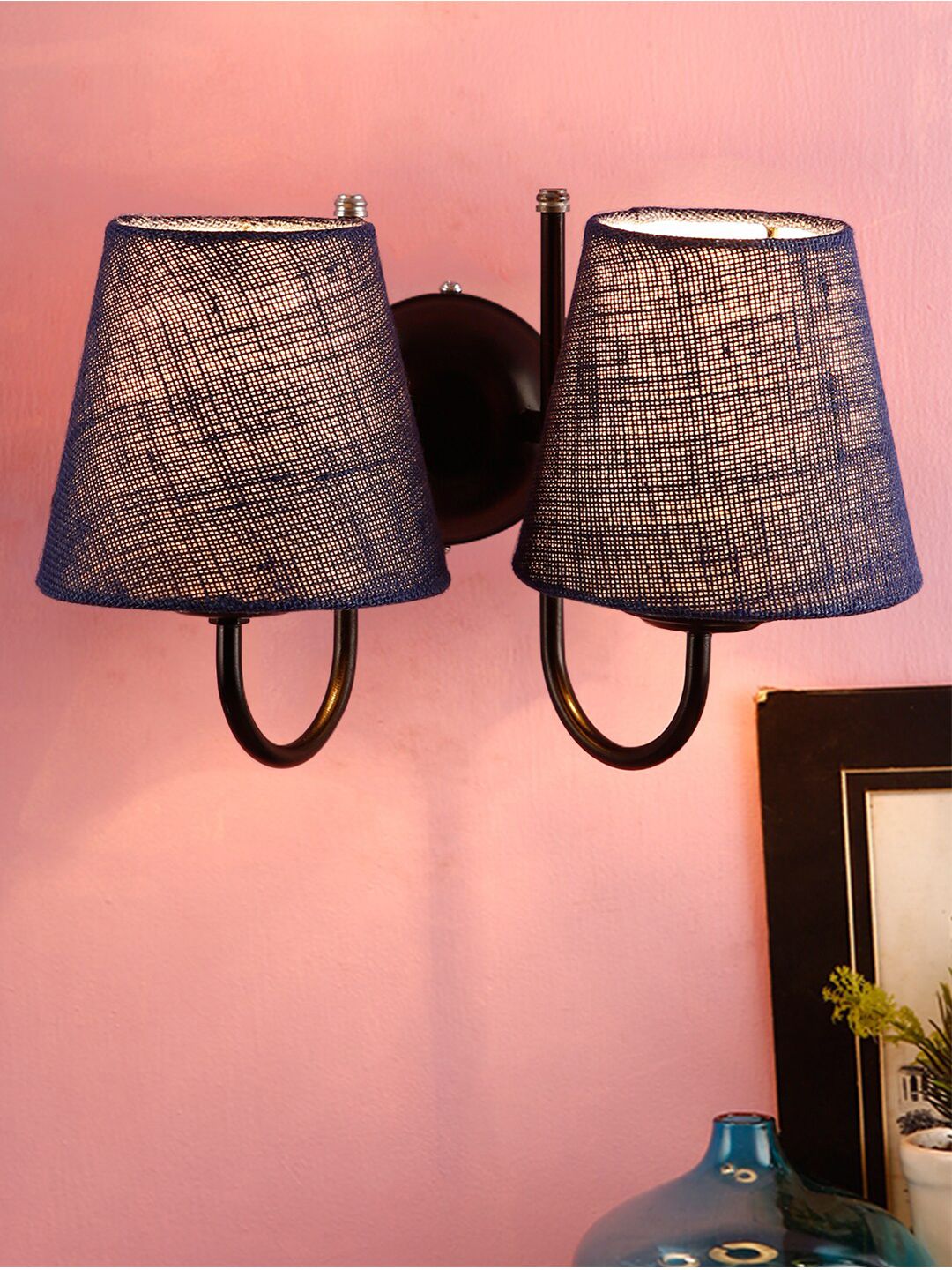 Devansh Blue Traditional Armed Sconce Lamp Price in India