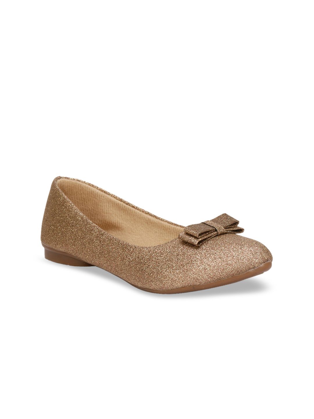 Denill Women Copper-Toned Ballerinas with Bows Flats Price in India