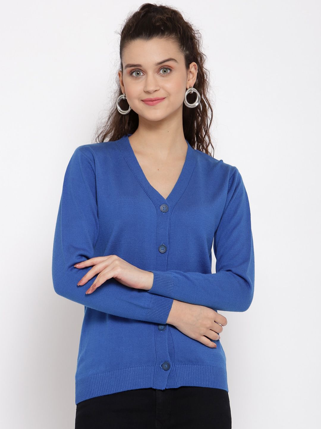 Kalt Women Blue Cardigan Price in India