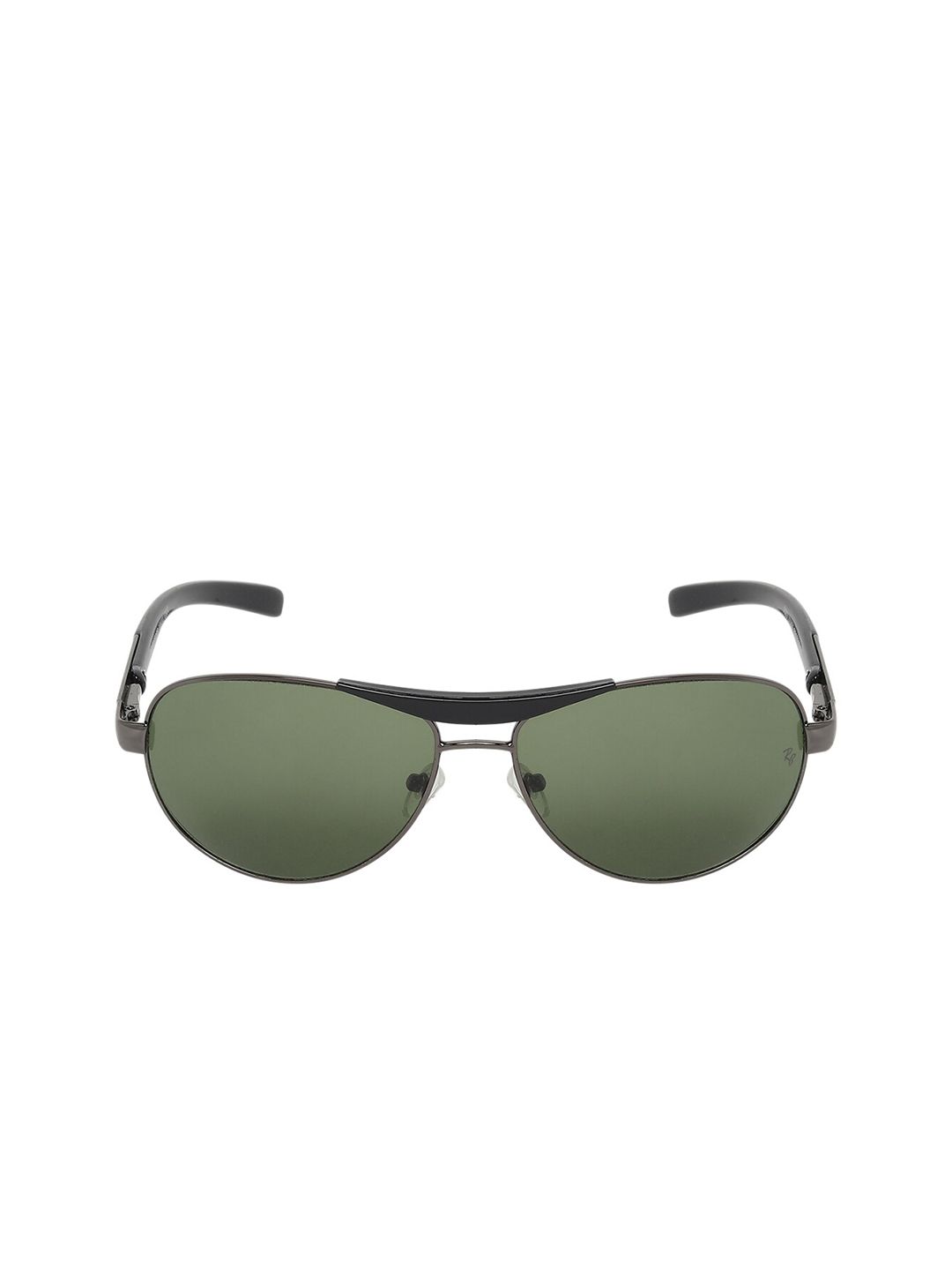 CRIBA Unisex Green Lens & Black Aviator Sunglasses with UV Protected Lens