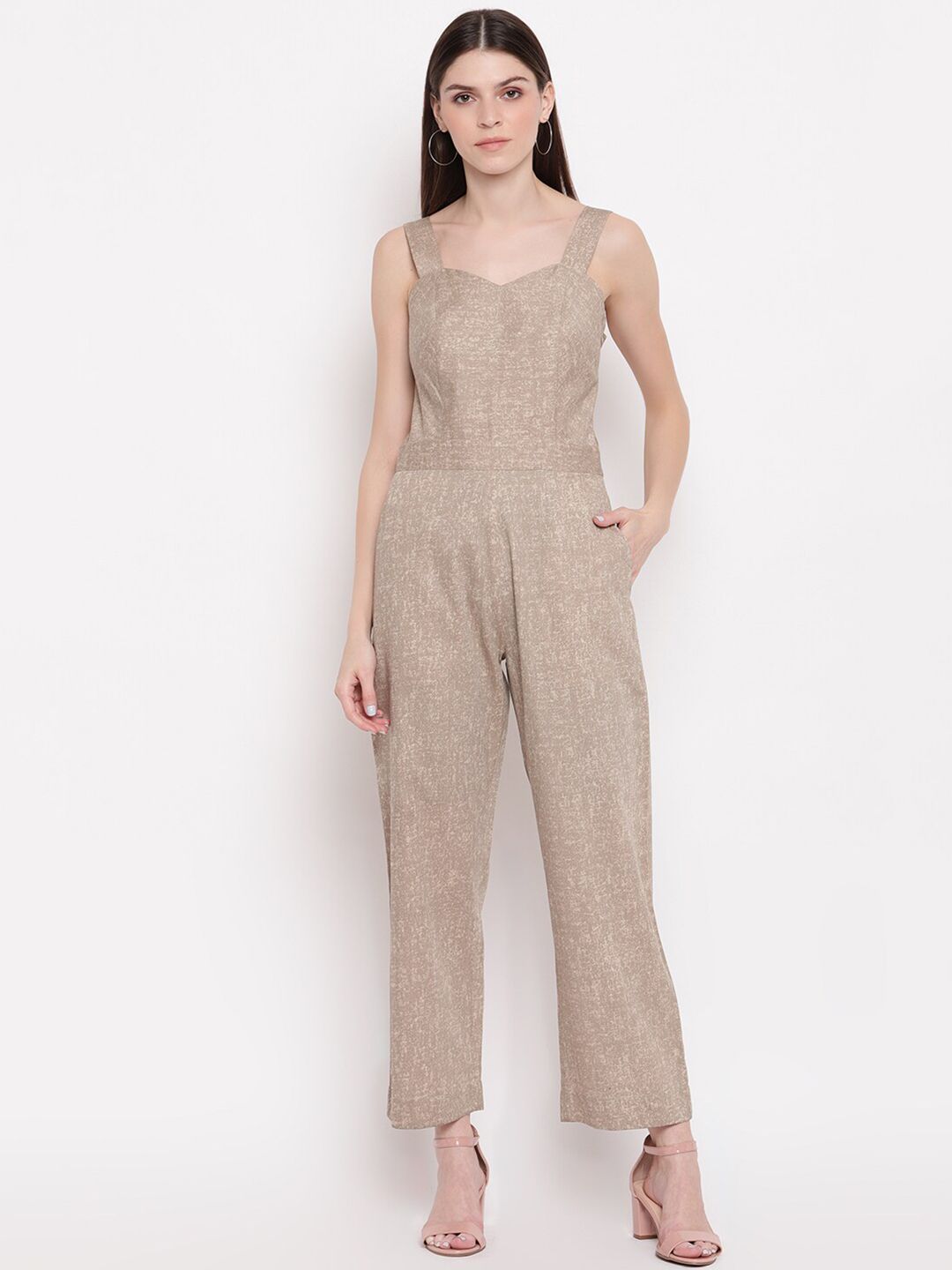 sandy AND ritz Brown Basic Jumpsuit Price in India