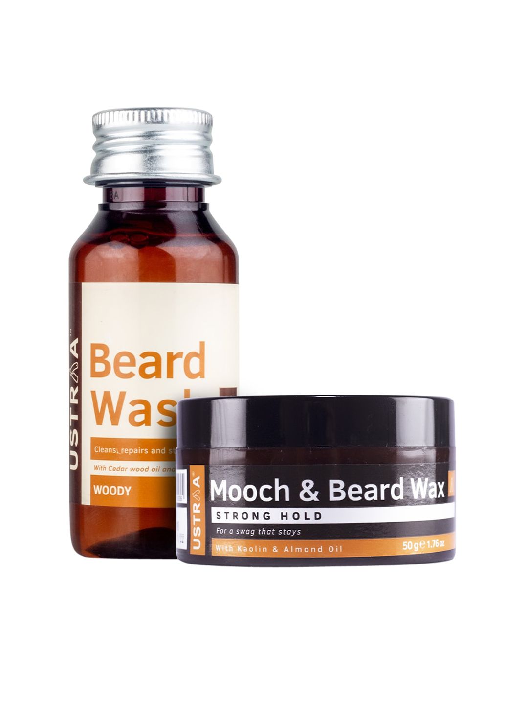 Ustraa Mooch & Beard Wax Beard Wash Woody