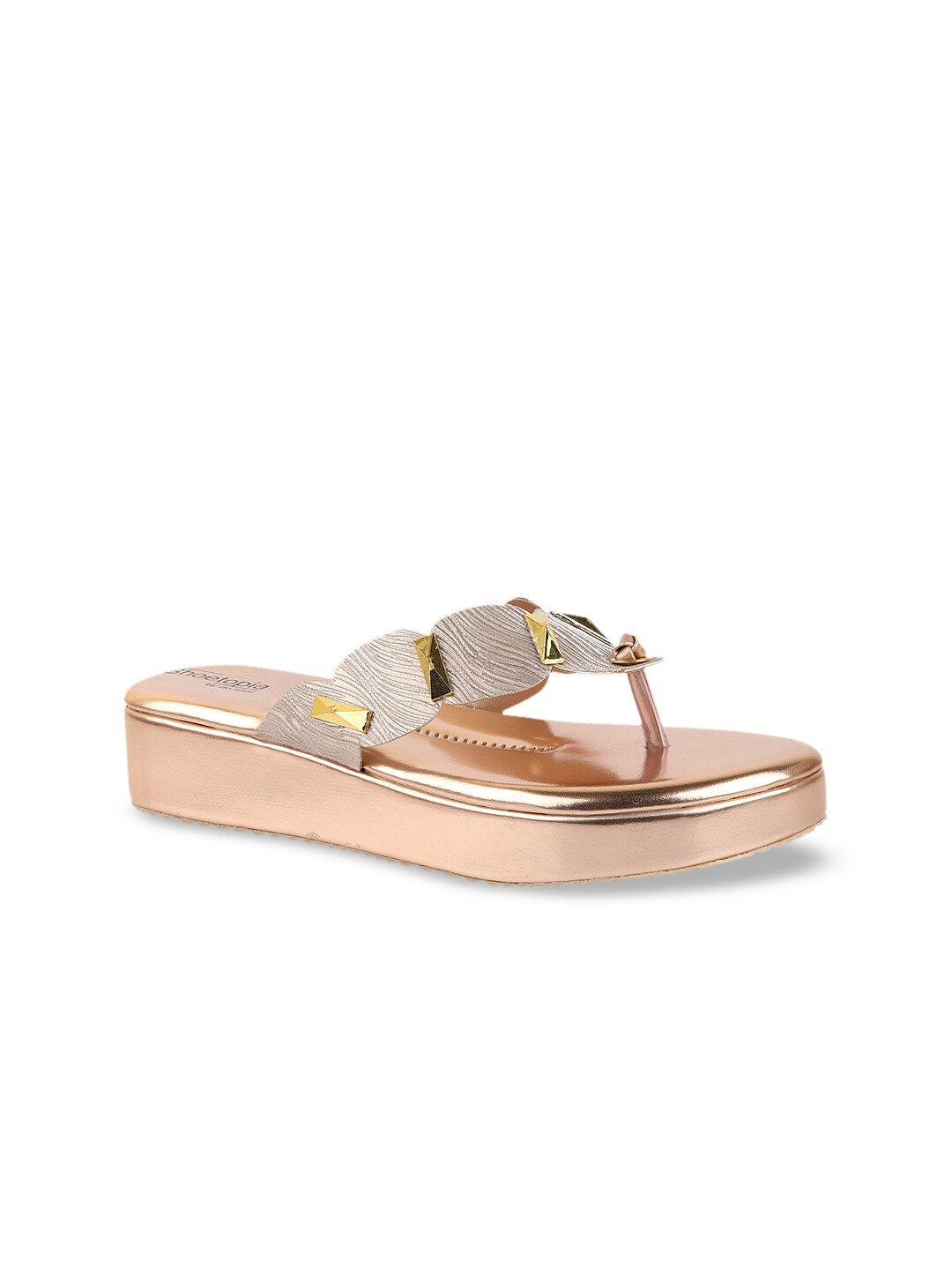 Shoetopia Pink Flatform Sandals Price in India
