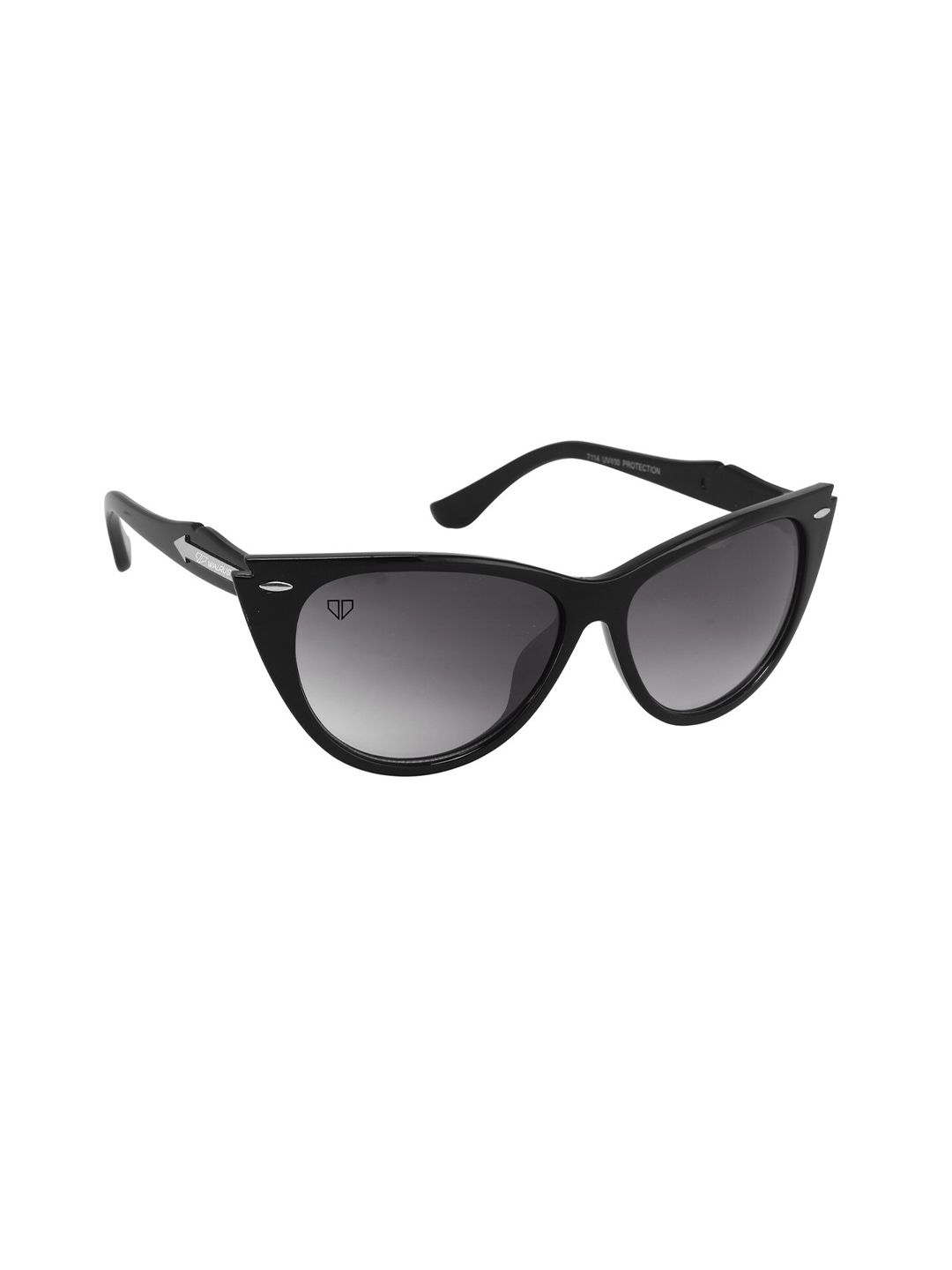 Walrus Men Black Lens & Black Cateye Sunglasses with UV Protected Lens