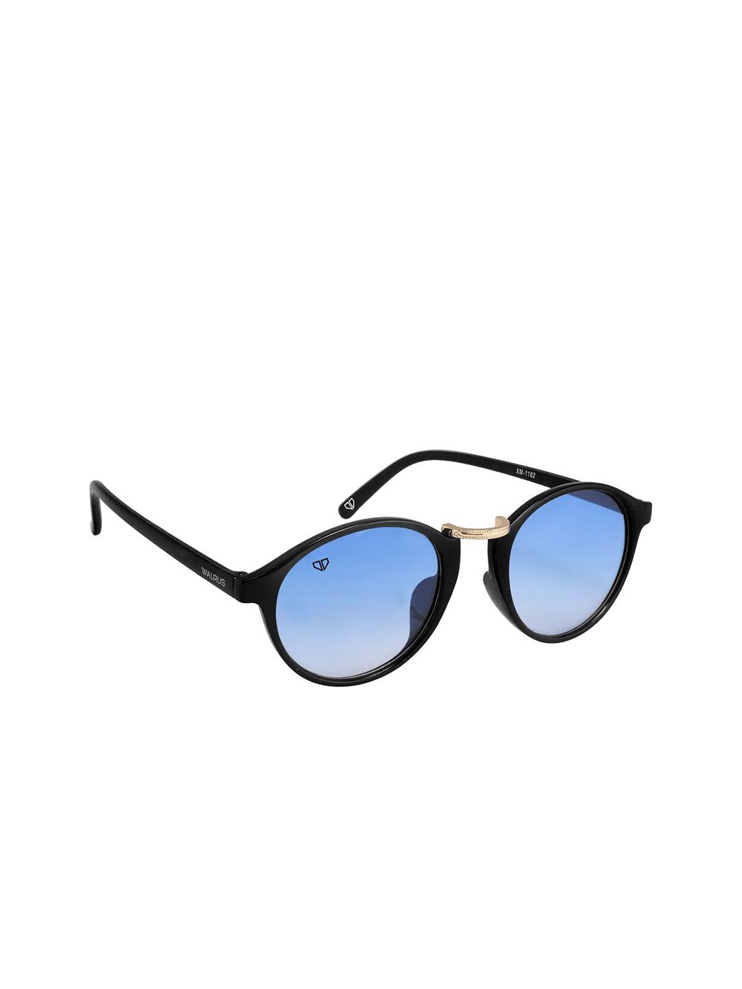 Walrus Men Blue Lens & Blue Oval Sunglasses with UV Protected Lens