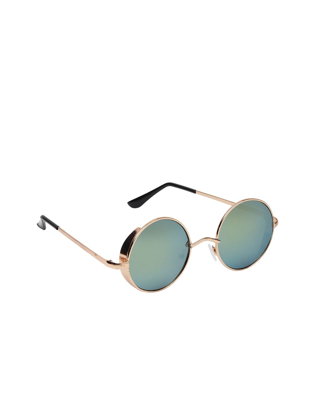 CRIBA Unisex Green Lens & Gold-Toned Round Sunglasses CR_RND_CUP GREMER Price in India