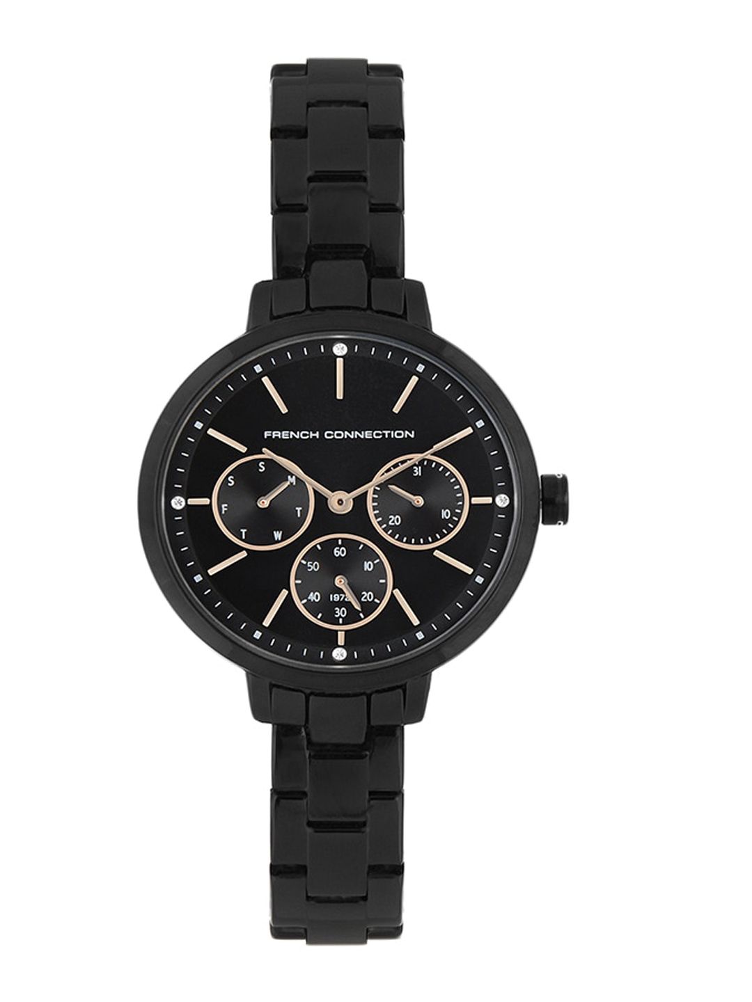 French Connection Women Black Analogue Watch Price in India