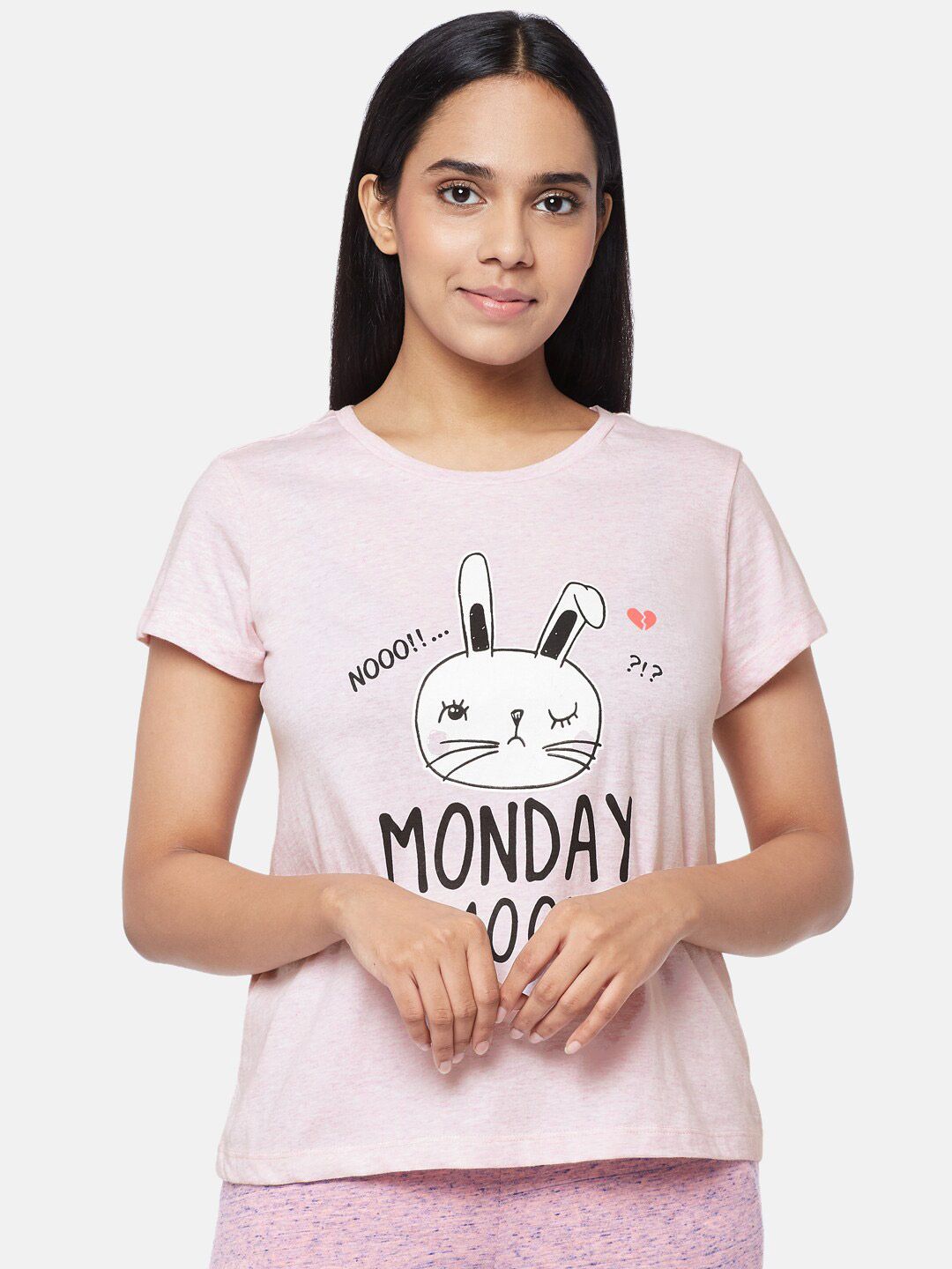 Dreamz by Pantaloons Pink Regular Lounge tshirt Price in India