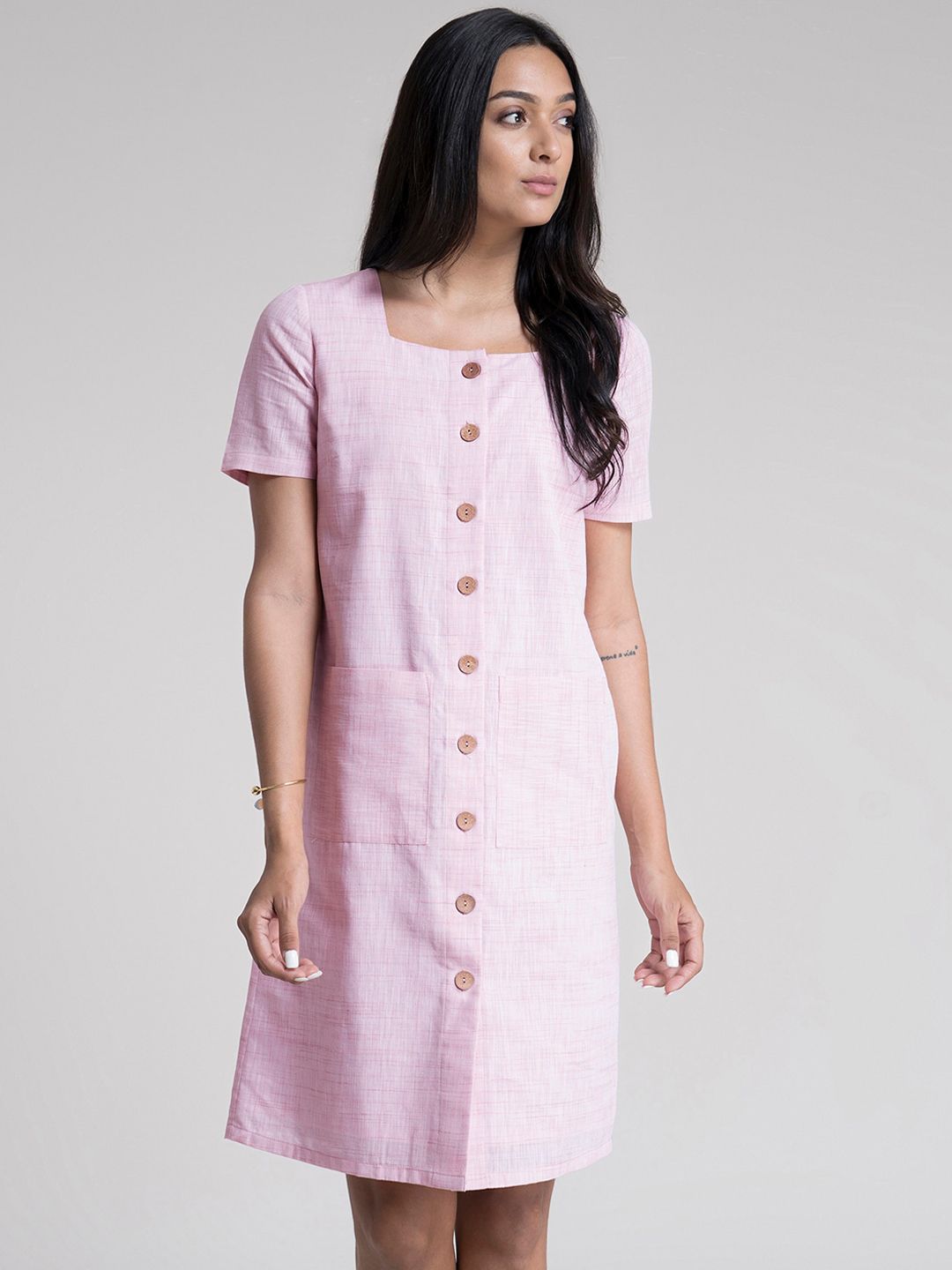 FableStreet Pink A-Line Dress