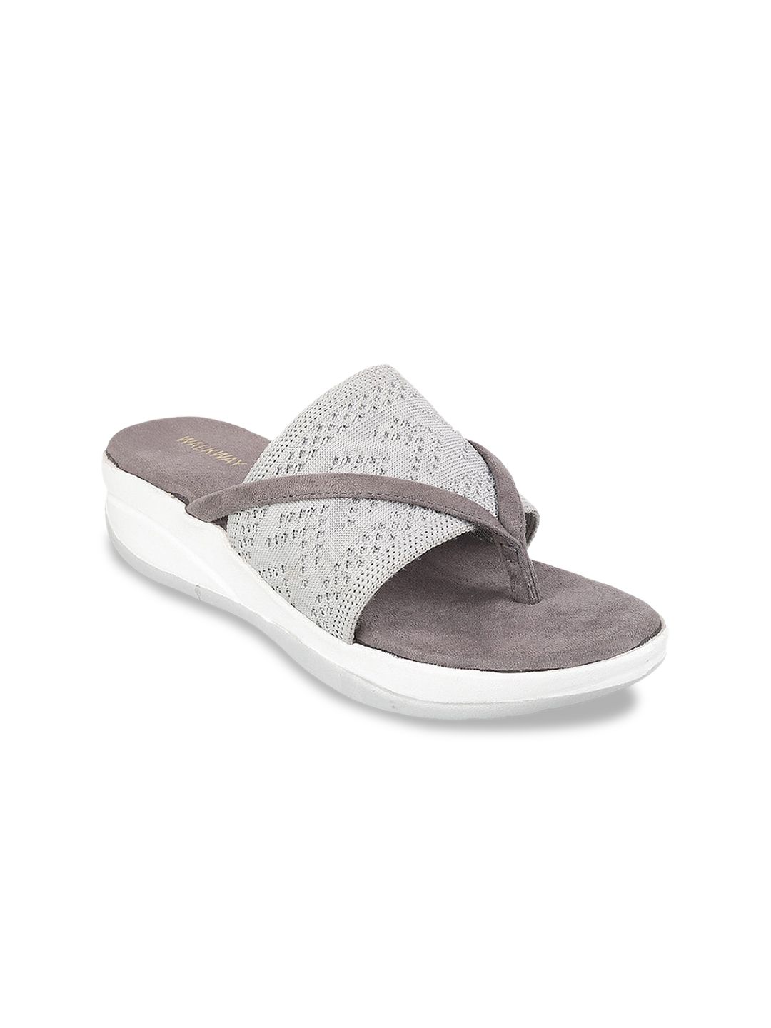 WALKWAY by Metro Grey Flatform Sandals Price in India