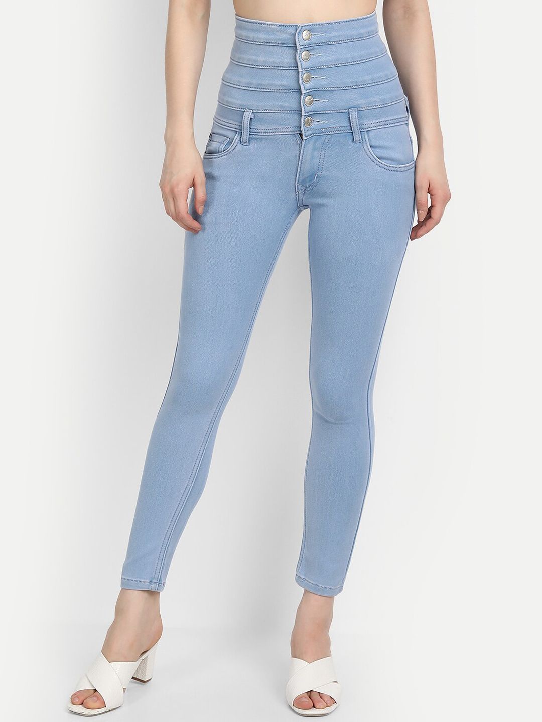 BROADSTAR Women Blue Skinny Fit Stretchable Jeans Price in India